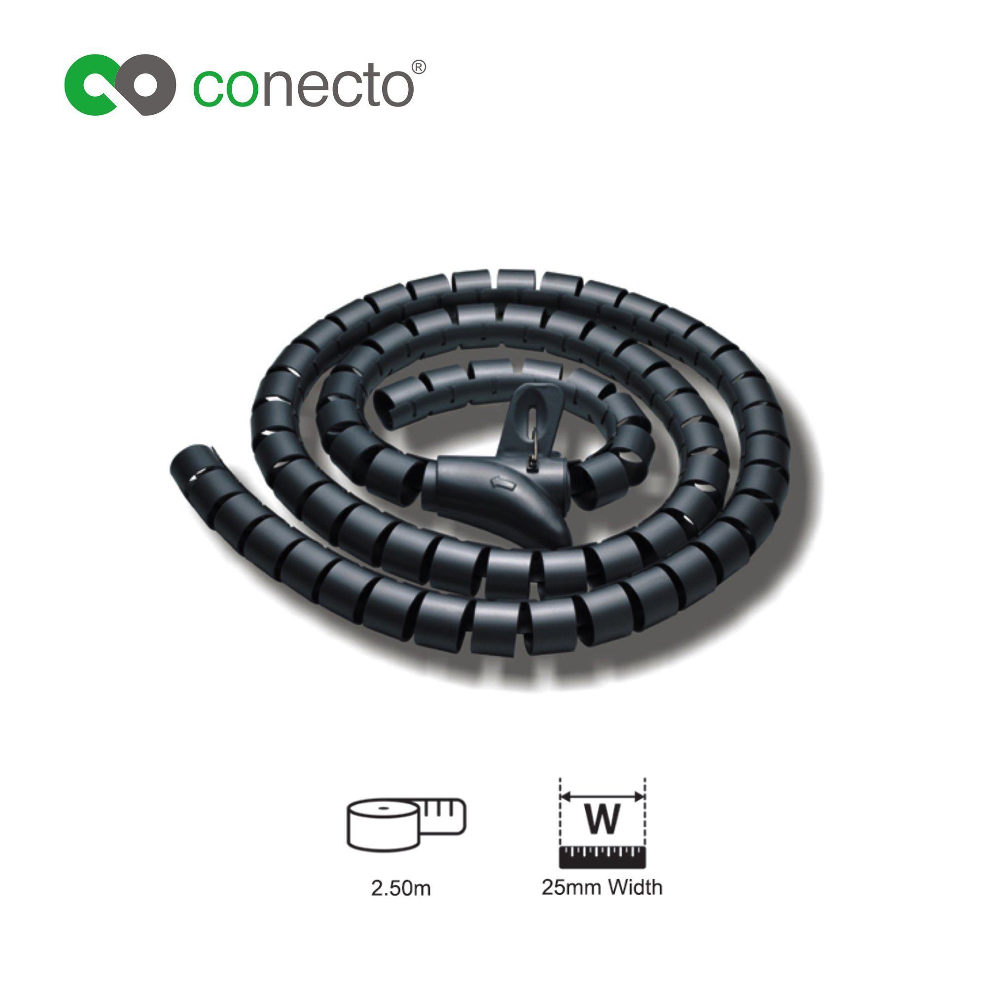 conecto Kabelkanal conecto CC50321 Universelle Kabelspirale aus Polyethylen, sehr flexibe