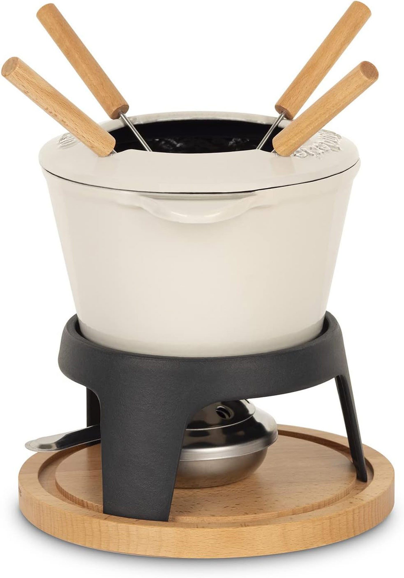 H.Koenig Fondue Mont Joly La Fonderie 1890 Fondue Set in Holz-Optik
