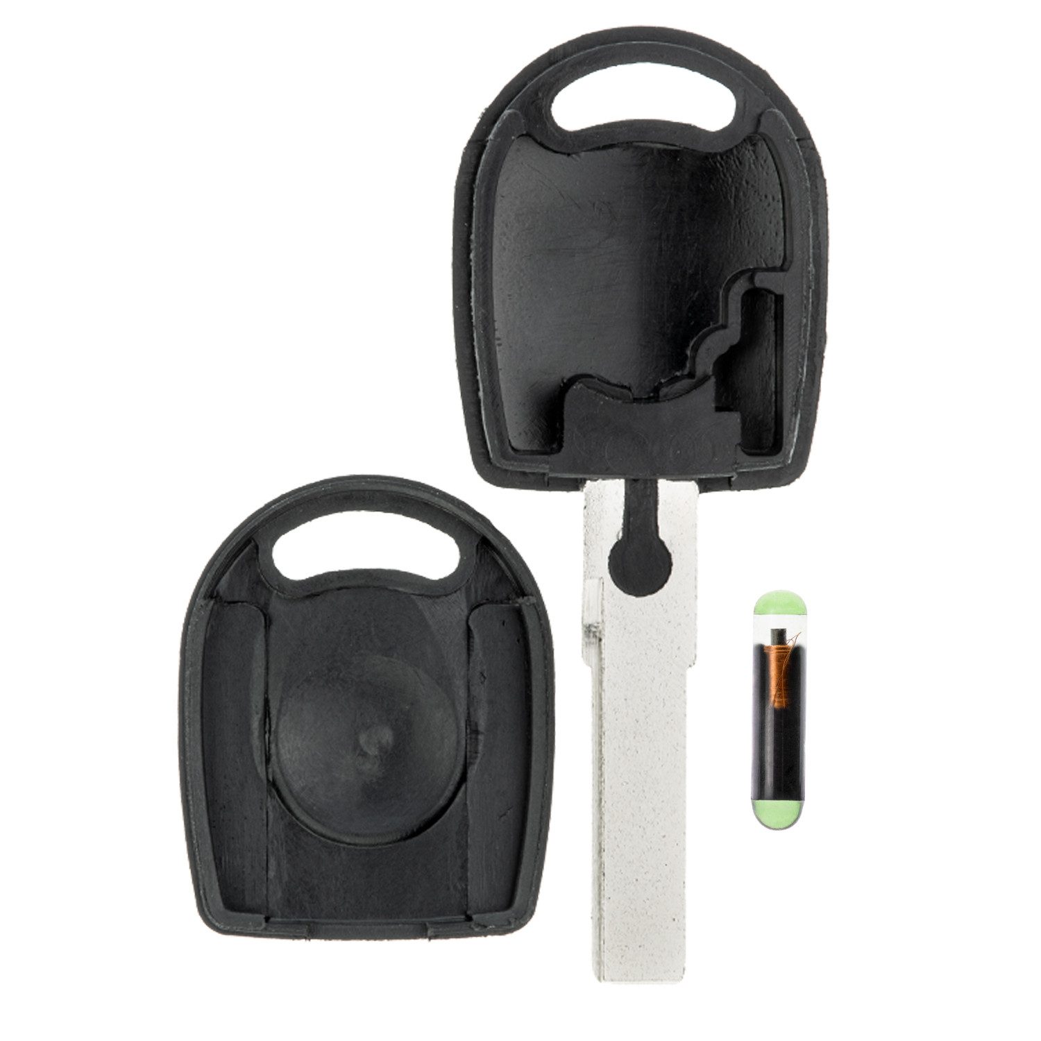 mt-key Schlüsseltasche Auto Zünd Schlüssel Rohling HU66 + ID48 CAN Transponder (Set), für Seat Alhambra (AB 10); Alhambra I Facel 7M9 (05-09); Altea (10...