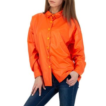 Ital-Design Hemdbluse Damen Freizeit Hemd Stretch Hemdbluse in Orange