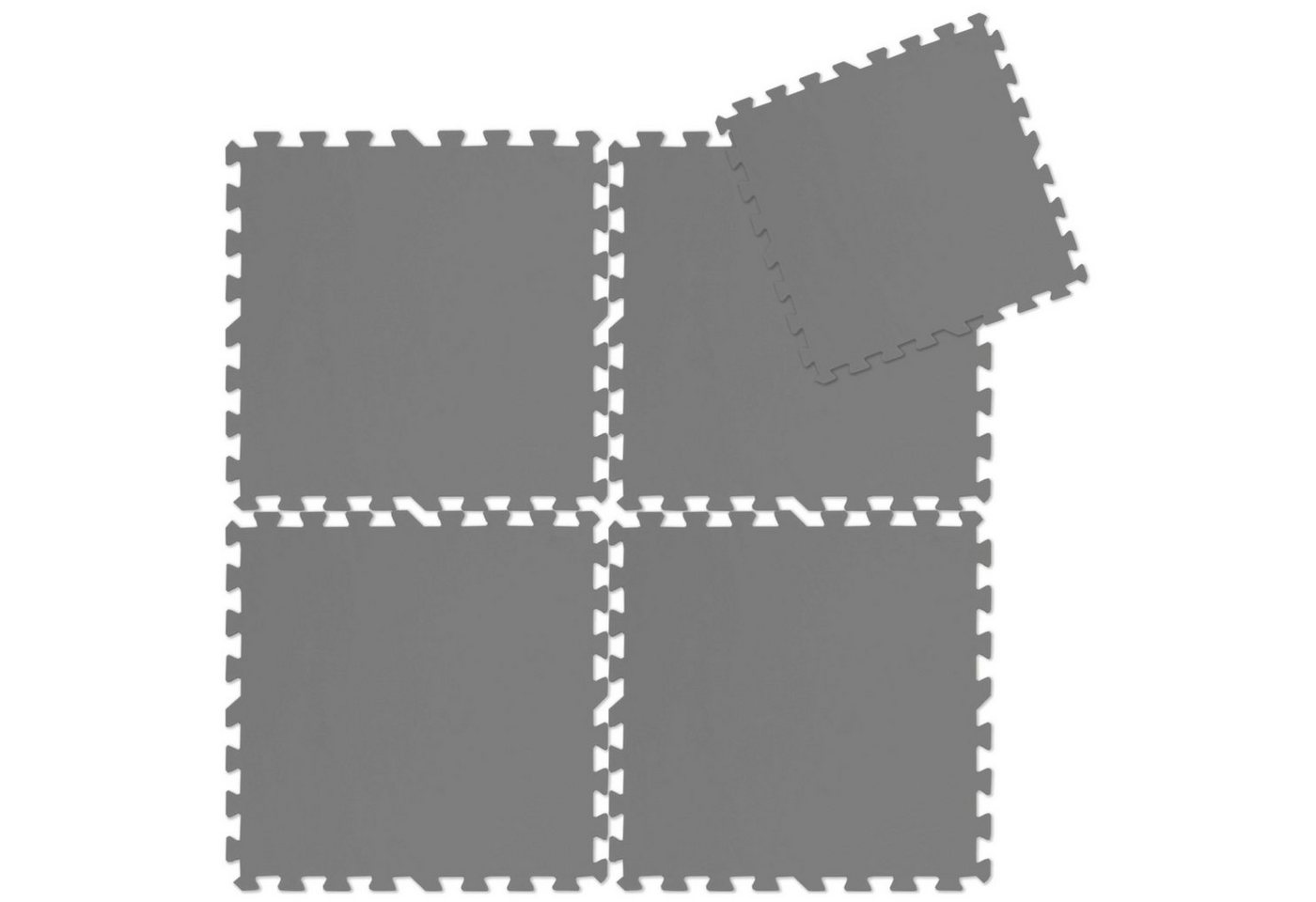 Bestgoodies Fitnessmatte Puzzlesystem (Set, 8-St., 8er-Pack, 8 Stück (50x50x0,4 cm) - 2m), stoßdämpfend, rutschfest, für Fitnessgeräte, Yoga, Fitness