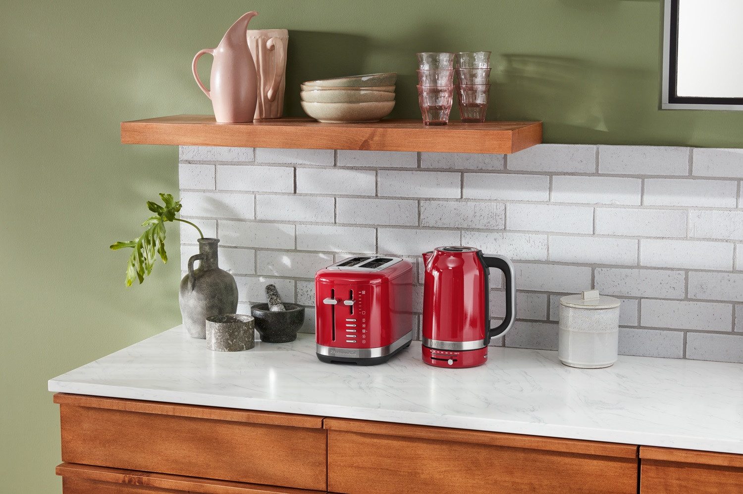 KitchenAid Toaster Set Wasserkocher 5KEK1701, Toaster 5KMT2109 + Brötchenaufsatz