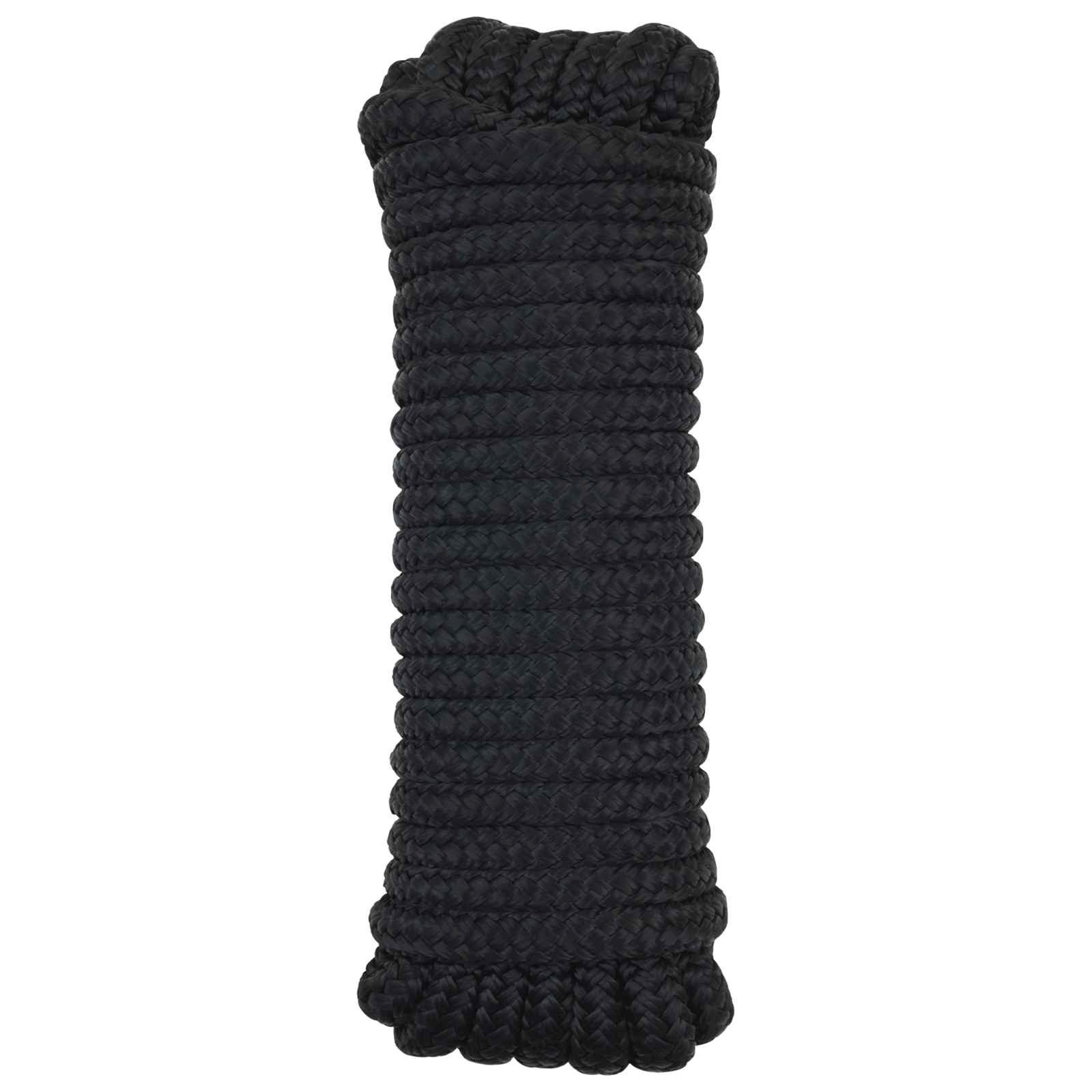 vidaXL Seil Bootsseil 9 m 1.6 Schwarz Polyester (1-tlg)