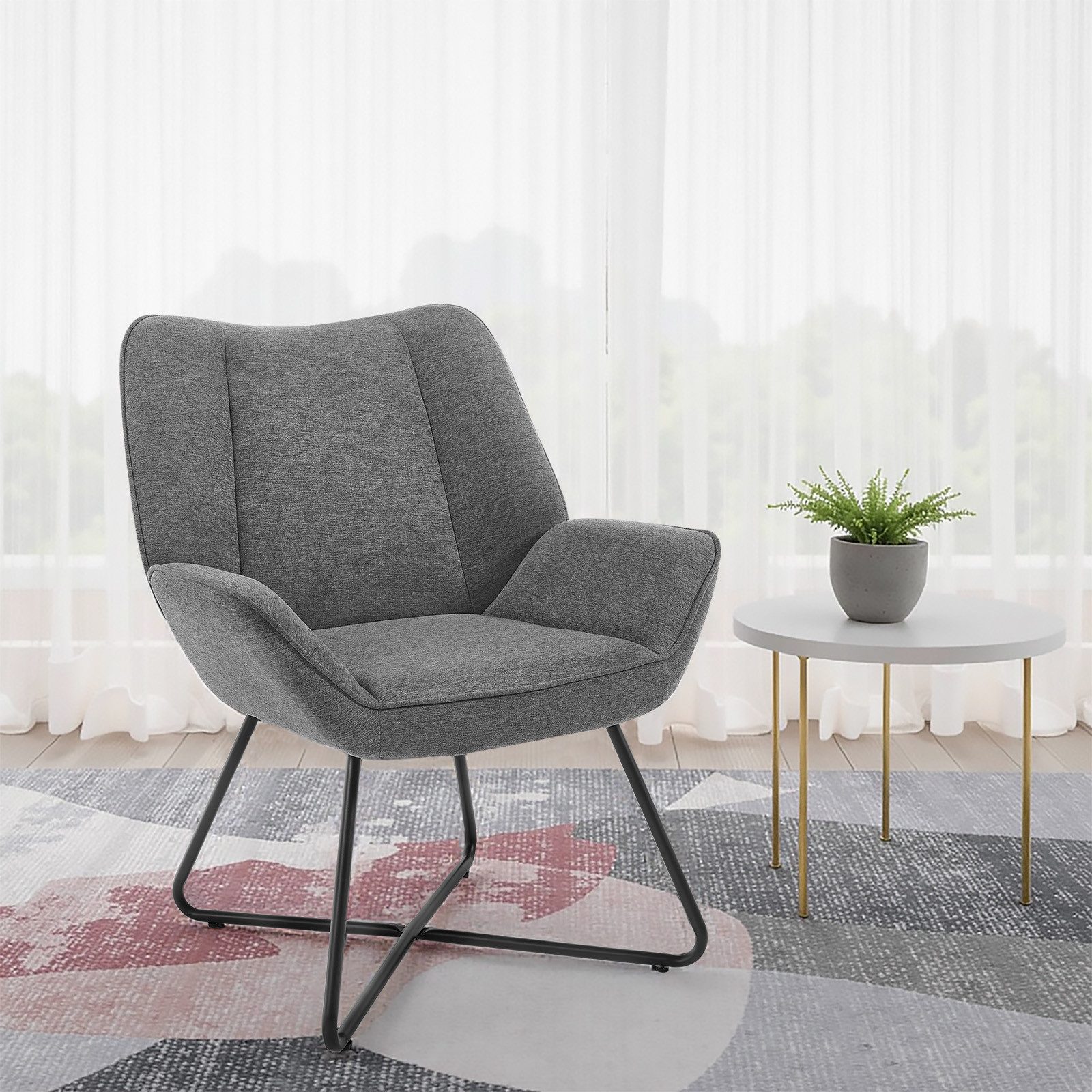 Woltu Ohrensessel (1-St), Relaxsessel mit Metallrahmen, Sessel bis 150 kg, günstig online kaufen