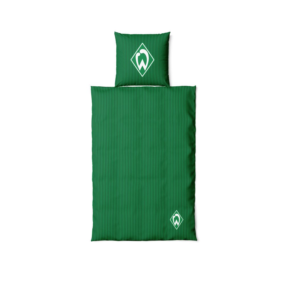 Werder Bremen Bettwäsche SV Werder Bremen GOTS Wendebettwäsche Streifen