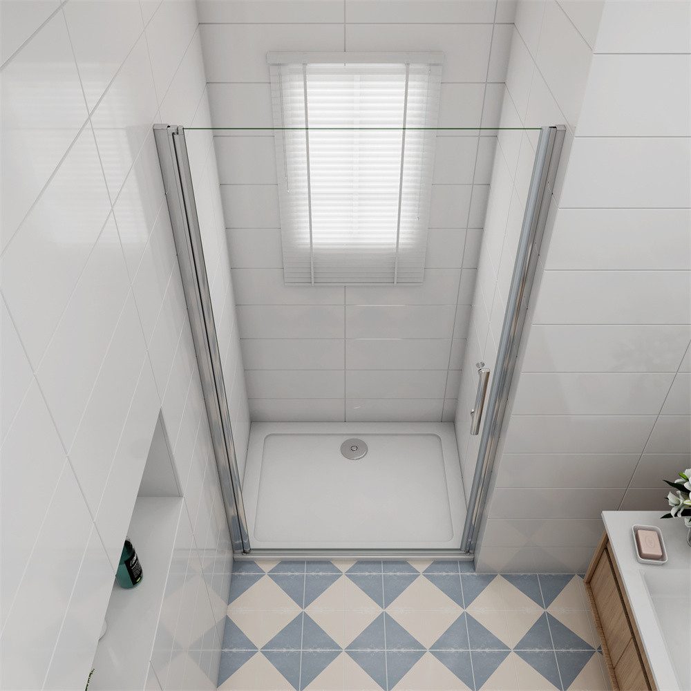 AICA Dusch-Einflügeltür 195cm Drehtür Nano ESG klarglas Glastür Duschkabine, 70x195 cm, (Set) NanoGlas