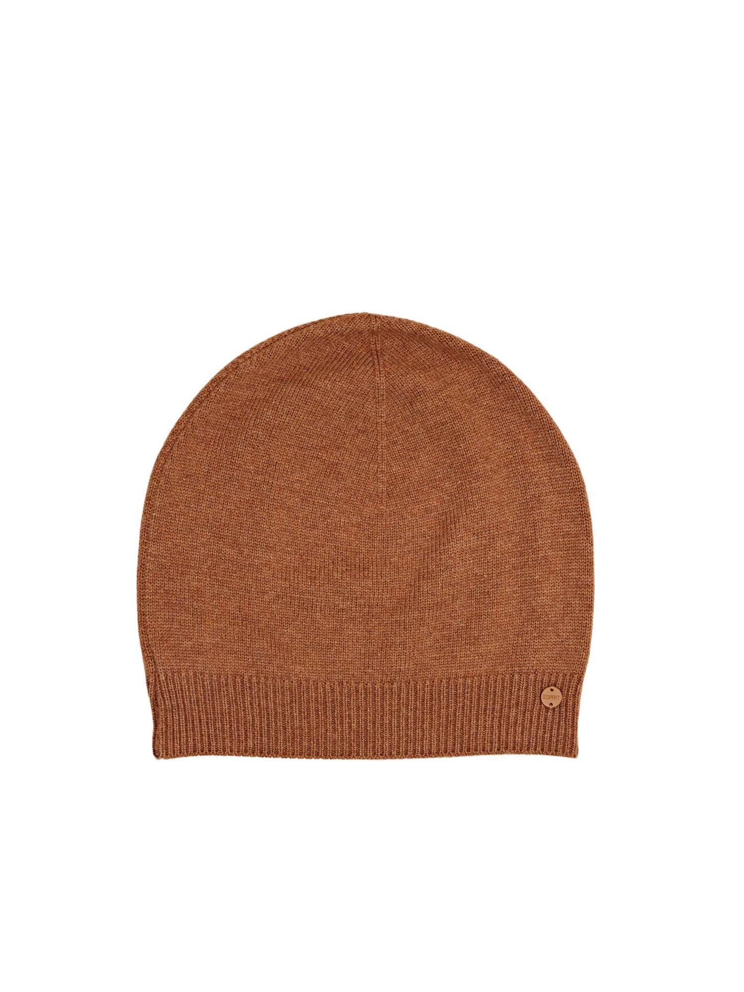 Esprit Strickmütze Beanie ECOVERO™-Mix aus CARAMEL LENZING™