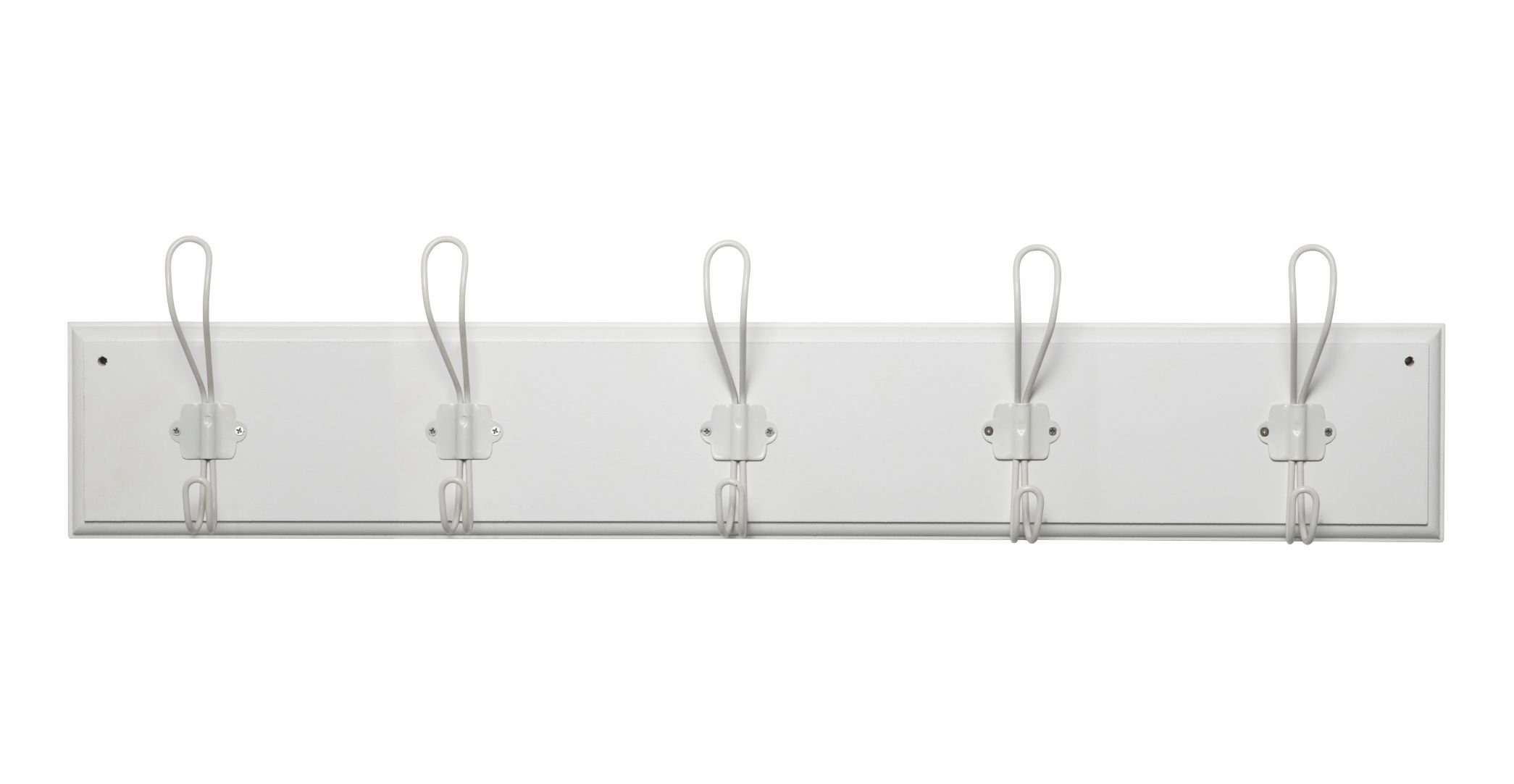 Ib Laursen Garderobenleiste »Laursen - Hakenleiste Holz 5 Haken Weiß