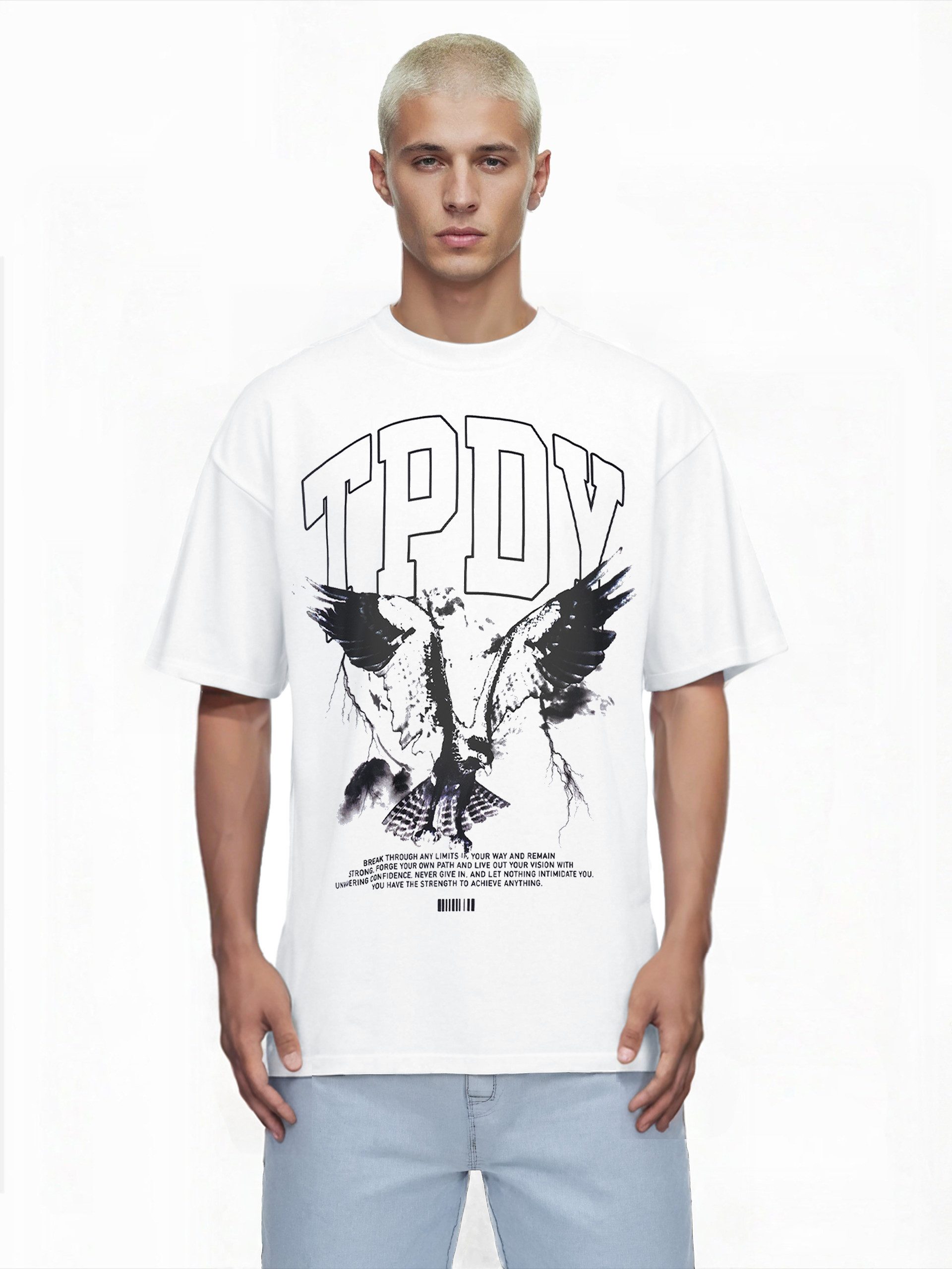 trueprodigy Oversize-Shirt Yuki Logoprint Rundhals dicker Stoff günstig online kaufen