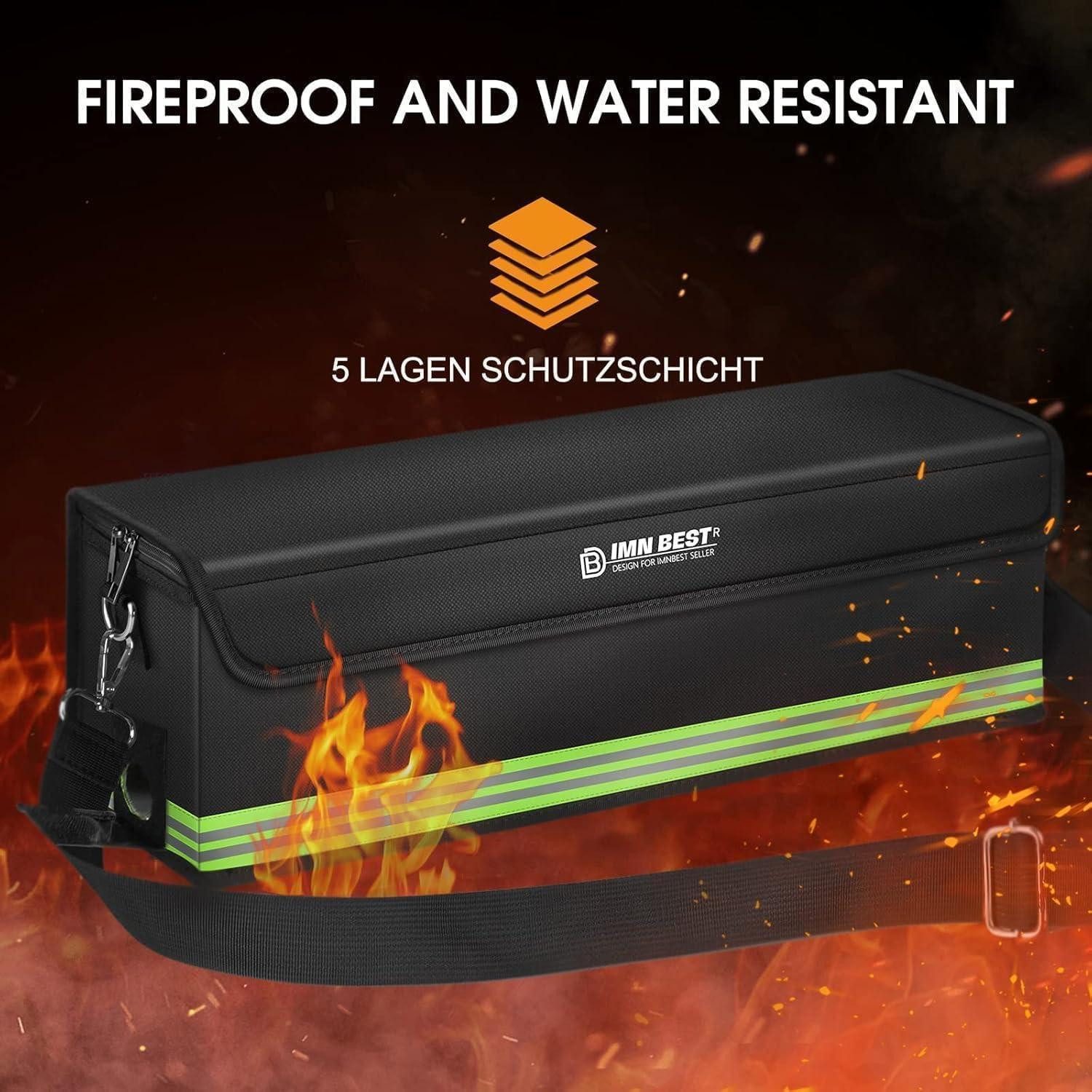 LuxusKollektion Akku-Schutzhülle Ebike Akku Tasche Feuerfest Wasserdicht Lipo Safe 2er Pack 50CMVC