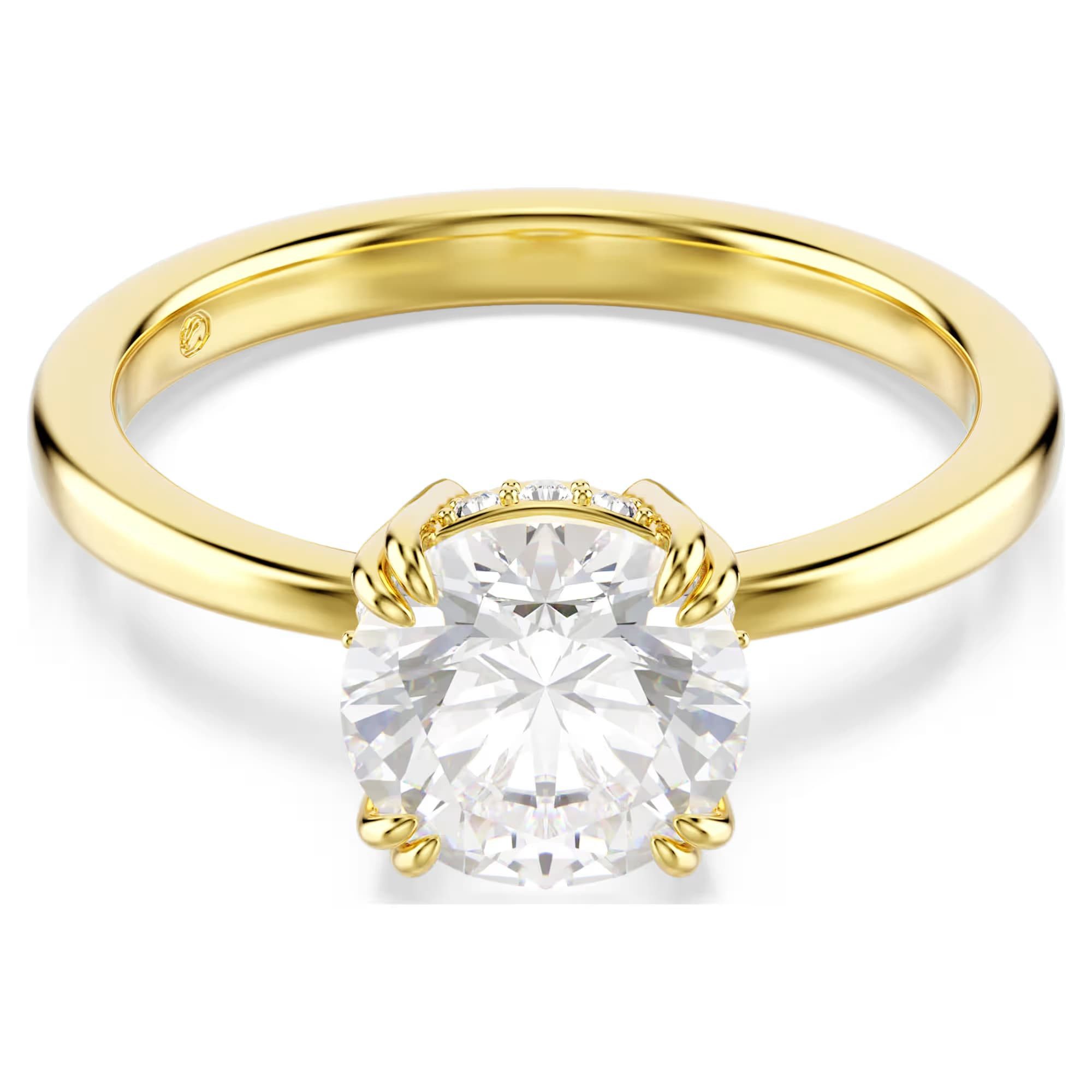 Swarovski Solitärring Swarovski Stilla Attract Cocktailring 5723332 Goldplattiert, Größe 58 (kein Set, 1-tlg)