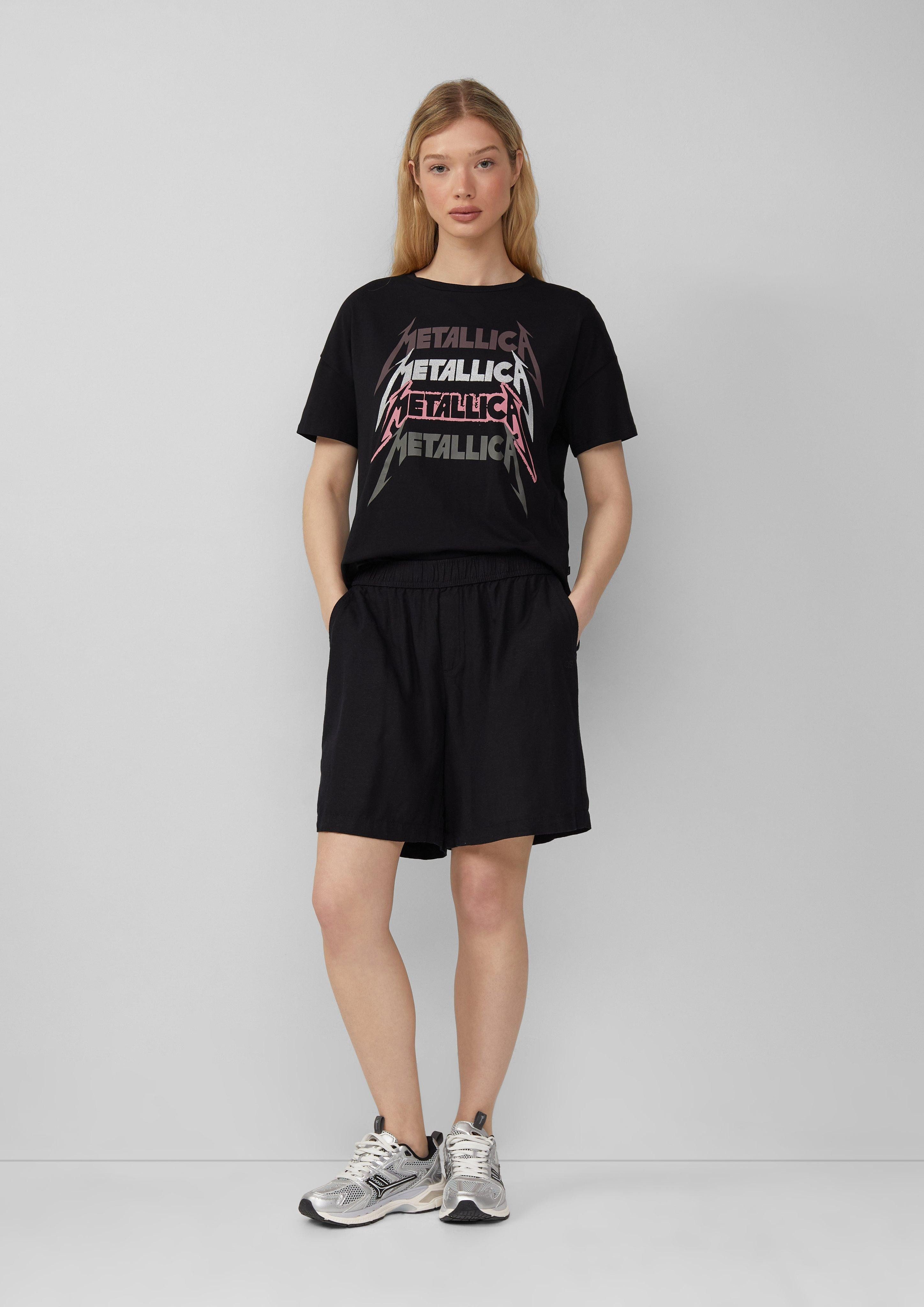QS Shorts Leinenmix-Shorts mit Elastikbund günstig online kaufen