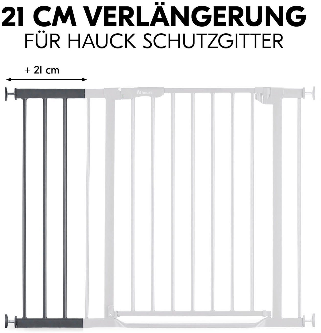 Hauck Verlängerung für Grey Dark cm, Türschutzgitter 21 Extension