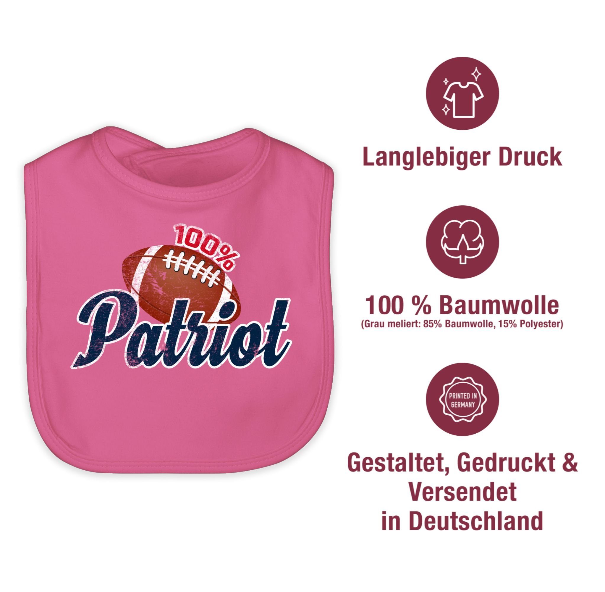 Shirtracer Lätzchen 100% Patriot, Sport 2 & Pink Baby Bewegung