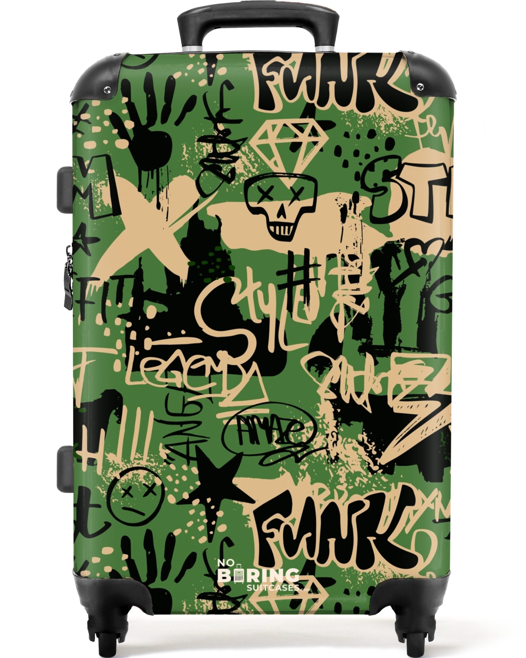 NoBoringSuitcases.com© Hartschalen-Trolley Graffiti in Tarnfarben 67 günstig online kaufen