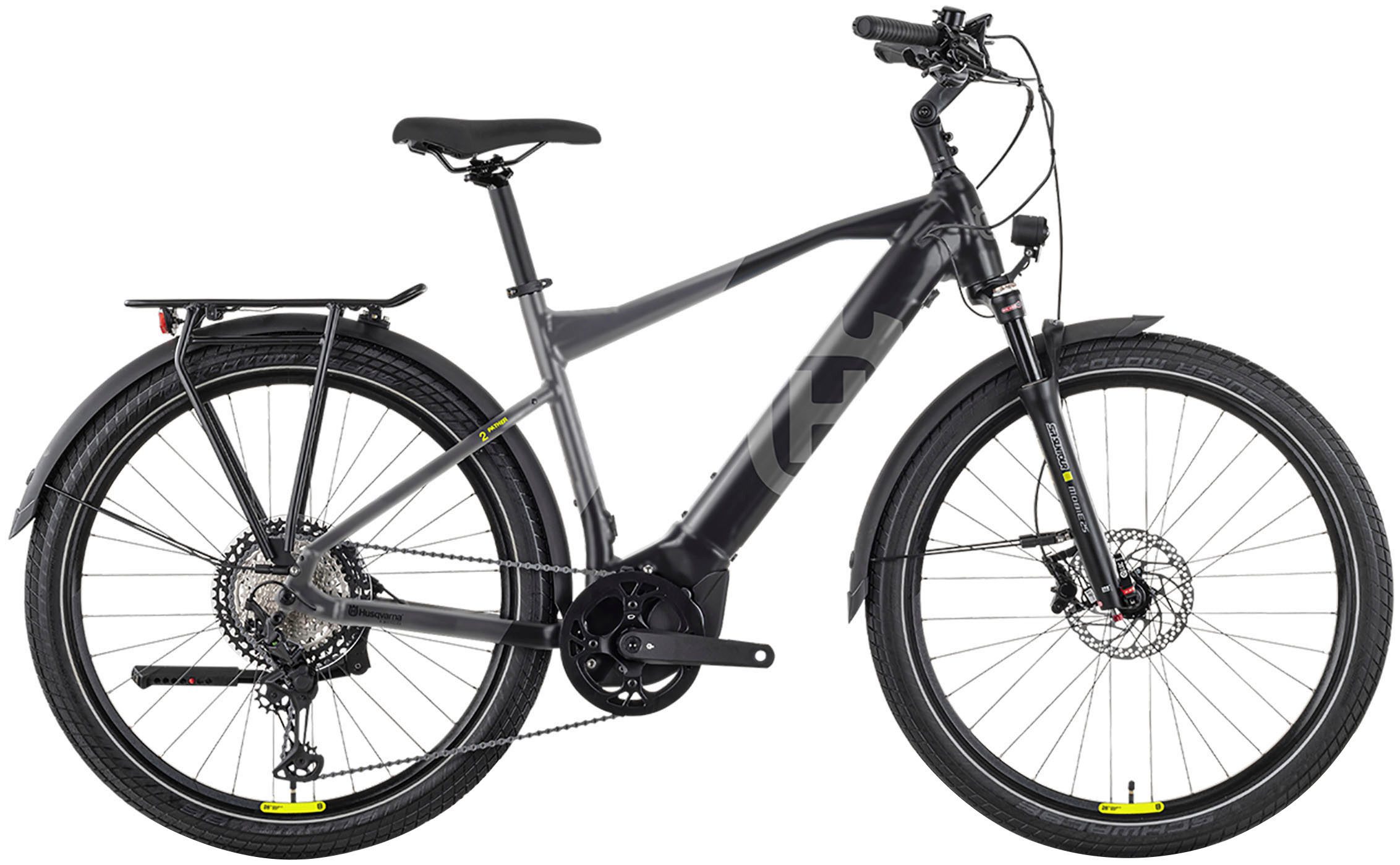 Husqvarna E-BICYCLES E-Bike Trekkingrad E-Trekkingbike Pather 2 Herren, 11 Gang Tektro RD-M550 Schaltwerk, Kettenschaltung, Mittelmotor, 630 Wh, (27,5 Zoll, Yamaha Motor, Scheibenbremsen, mit Straßenzulassung), Pedelec, Elektrofahrrad für Herren