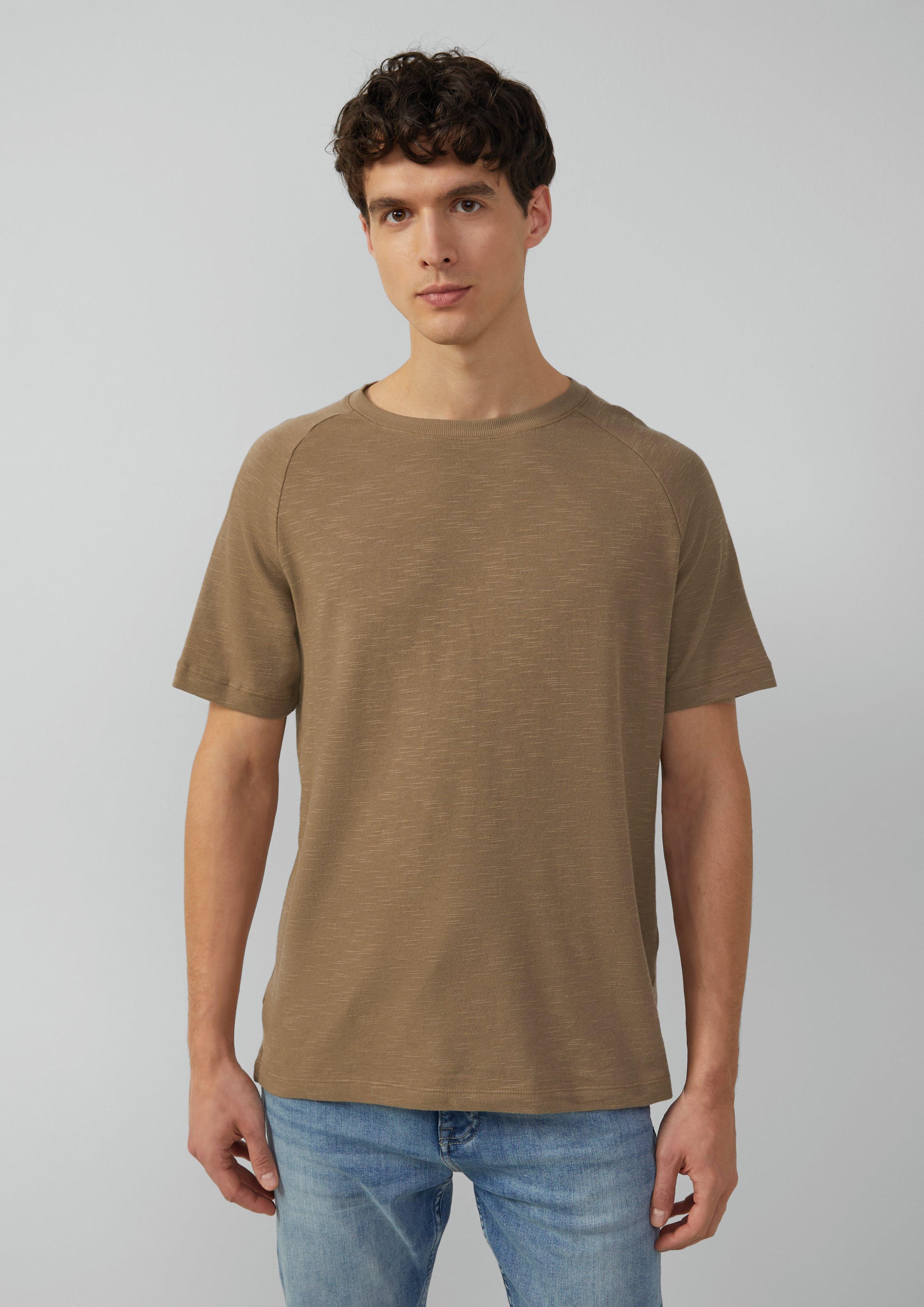 s.Oliver Kurzarmshirt Raglan-Shirt mit Flammgarnstruktur günstig online kaufen