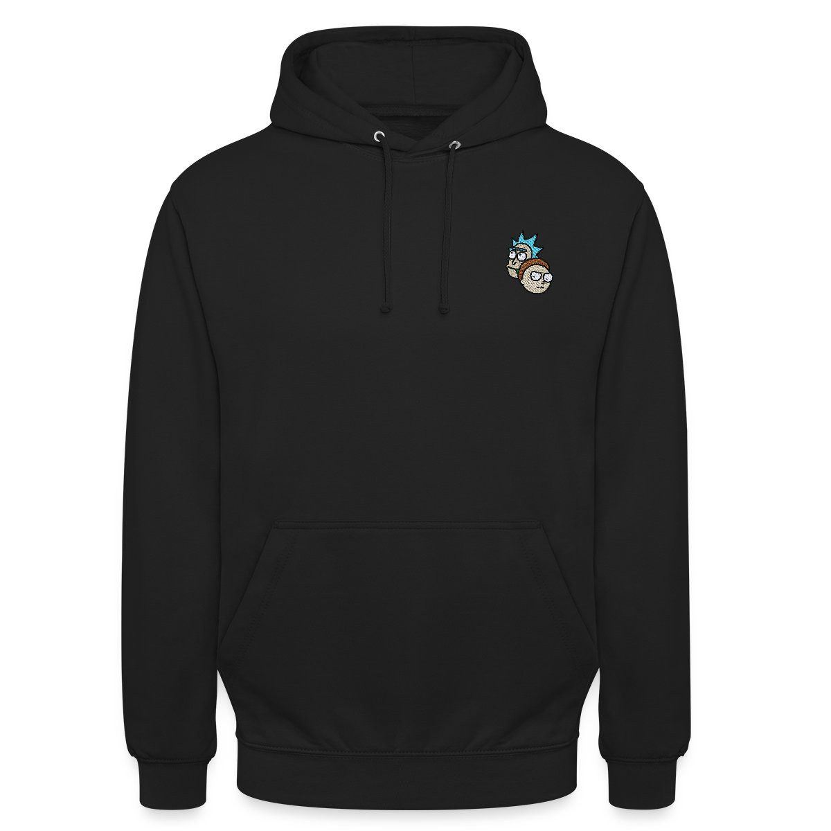 Hoodie Rick & Morty Köpfe Als Stick-Design Unisex Hoodie