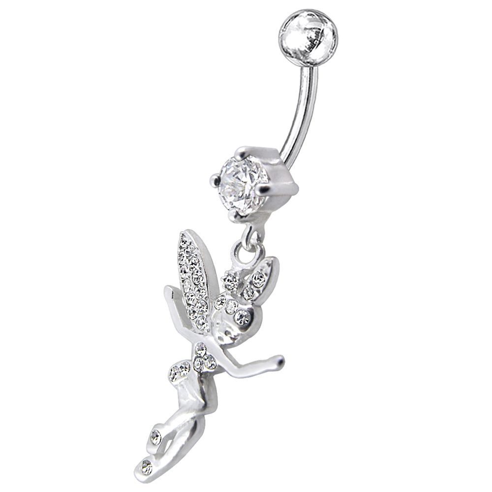 Bauchnabelpiercing Frauen Silber 925 Anhänger Fee Nabel Stecker
