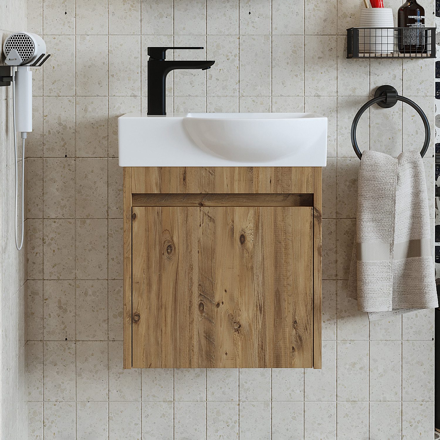 Roomart Badmöbel-Set LEO, (Badmöbelset Unterschrank mit Waschbecken Badezim günstig online kaufen