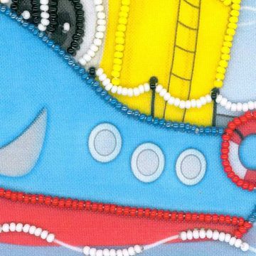 Riolis Kreativset Auslaufmodell Riolis Perlenstich-Set "Boot", Stickbild vorgezeichnet, (embroidery kit by Marussia)