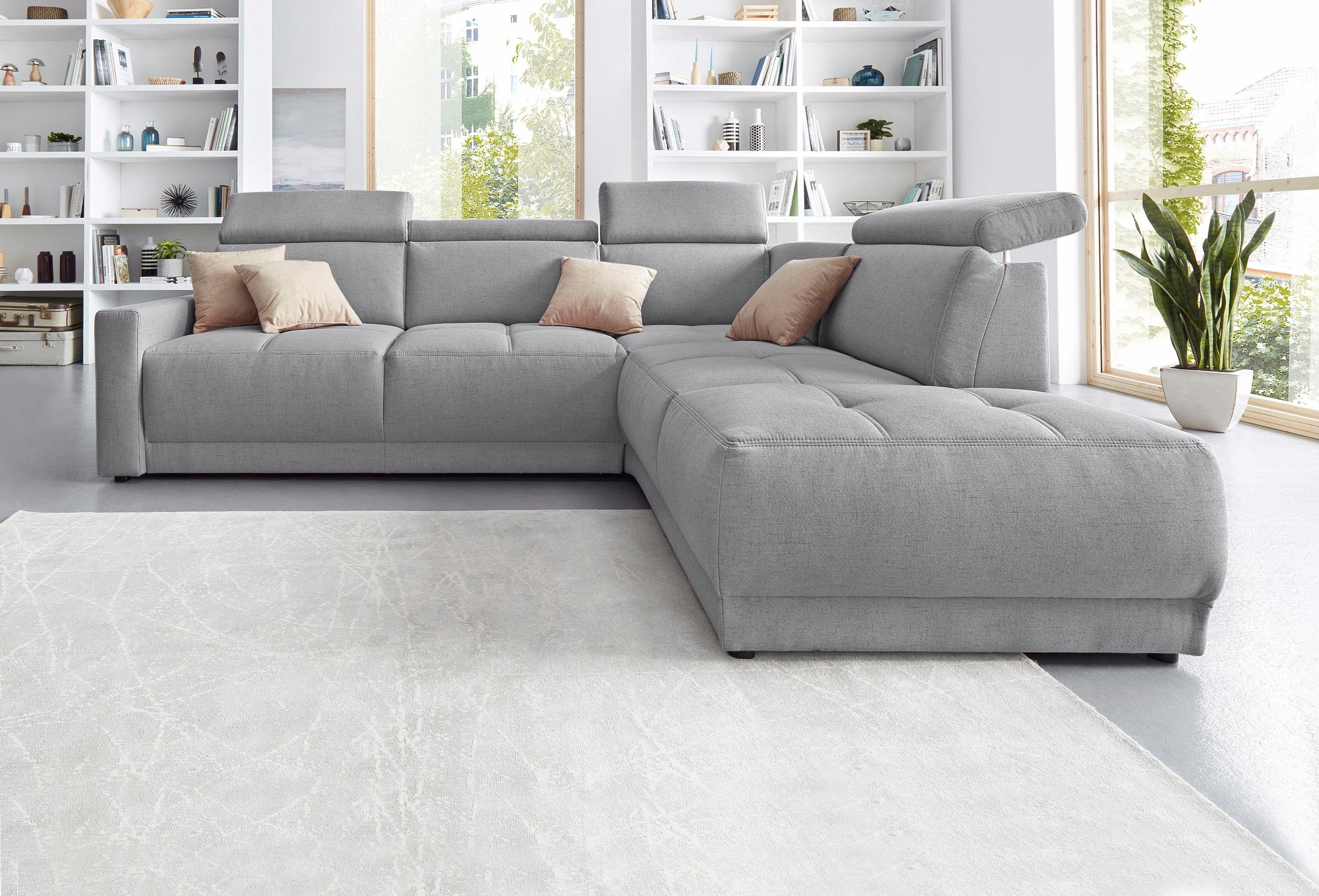 DOMO collection Ecksofa "Ava, moderne Sitzheftung mit toller Doppelnaht, ko günstig online kaufen