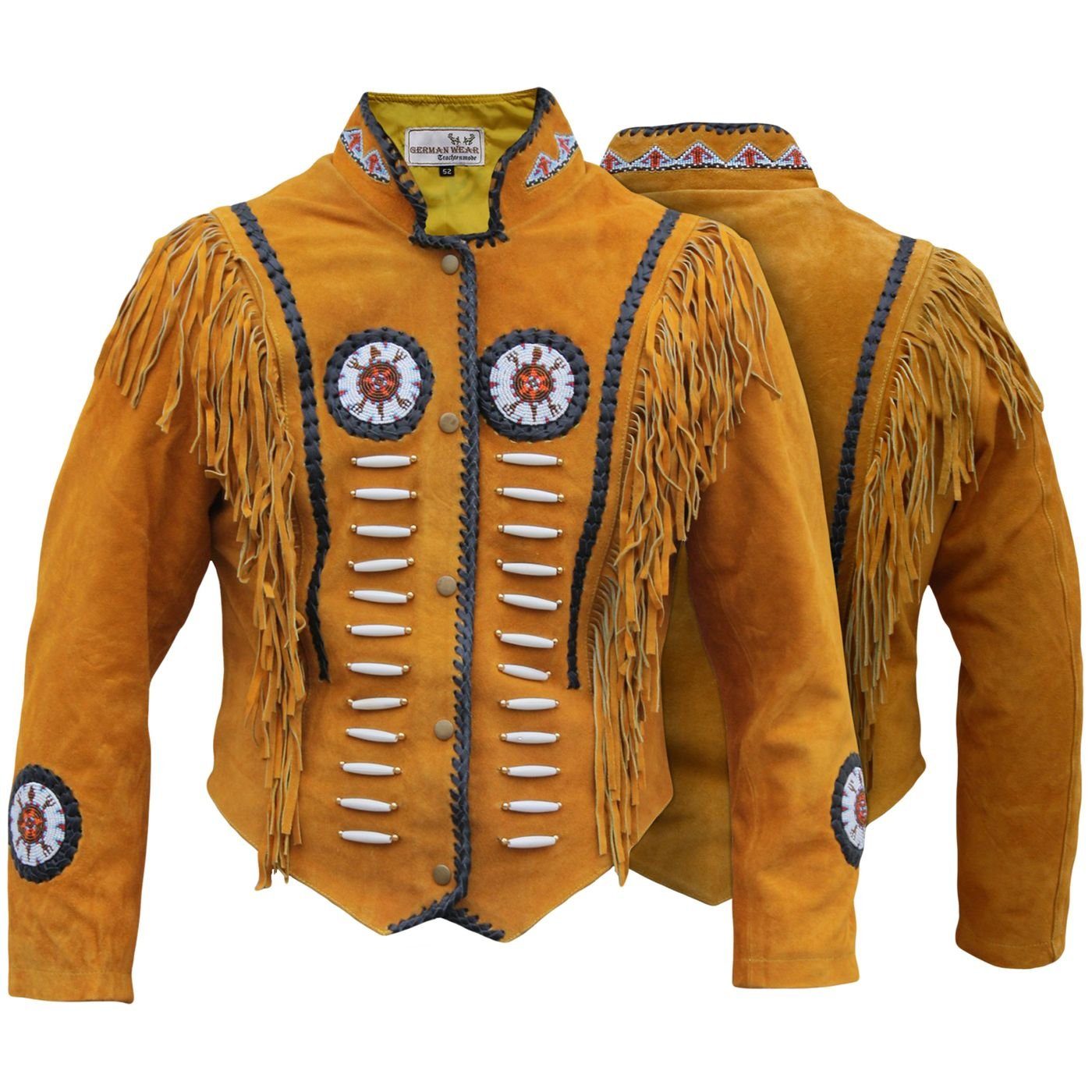 German Wear Lederjacke GW950J-Jacke Western-Lederjacke Karneval Reiter Jacke GW950J