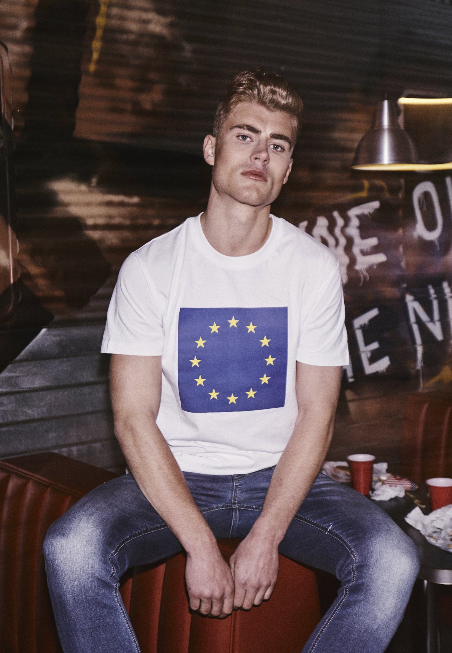 Mister Herren Tee Tee Europe (1-tlg) T-Shirt MisterTee