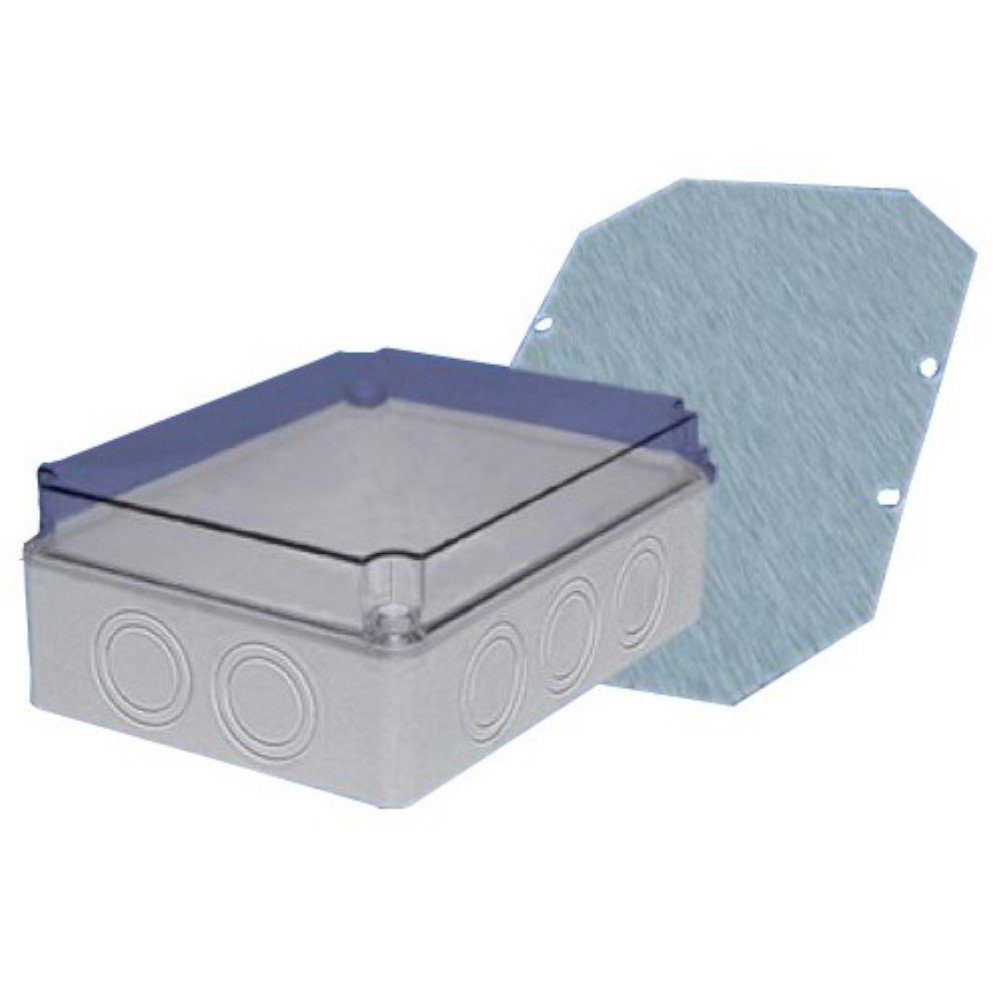Kabelbox Industriegehäuse 198x148x76mm mit Montageplatte Abzweigdose Gehäuse Abzweigkasten Anschlussdose