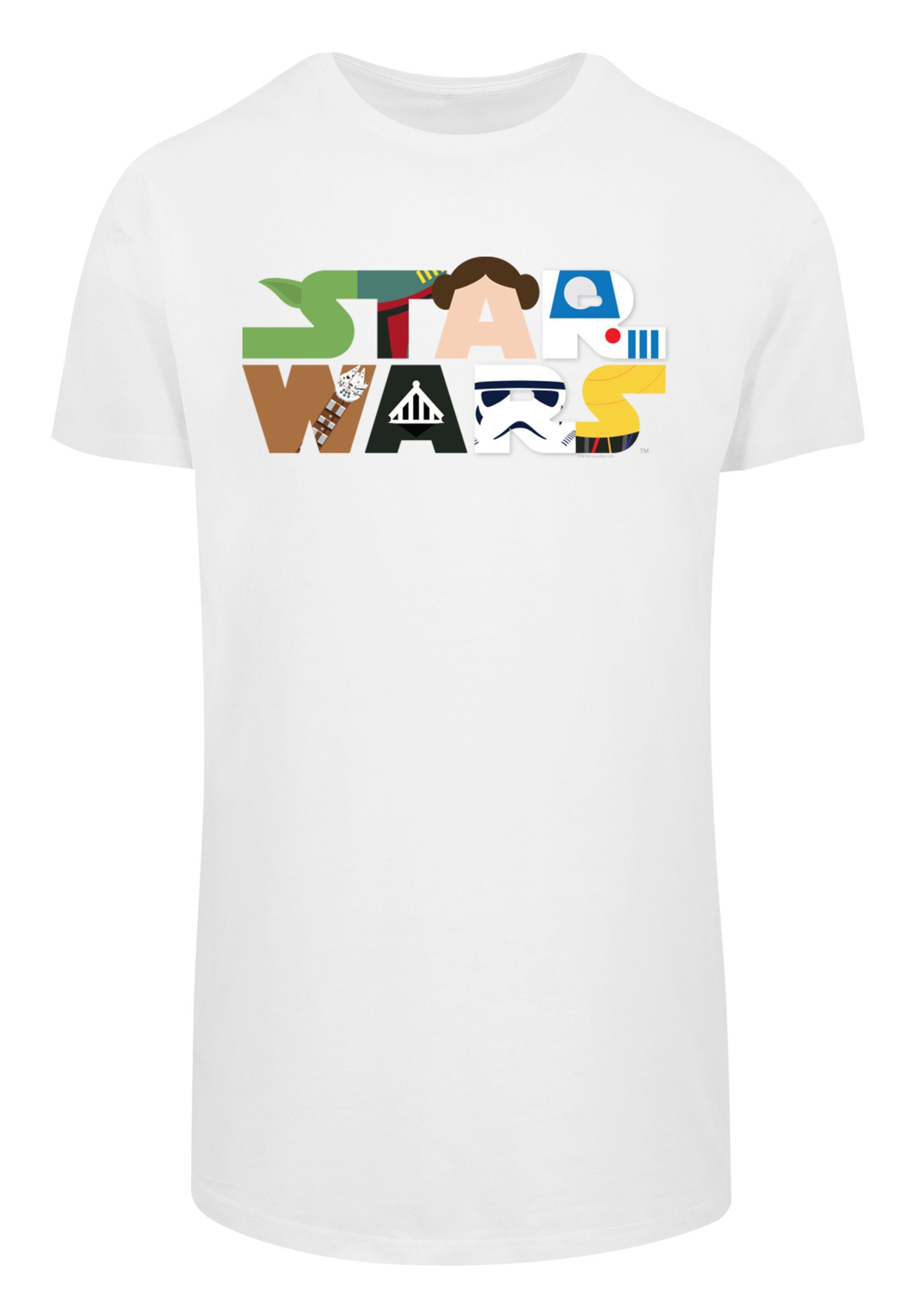 F4NT4STIC Kurzarmshirt Herren Star Wars with Shaped Stylisches Logo aus Long Baumwollmischung Character angenehmer T-Shirt Tee (1-tlg)