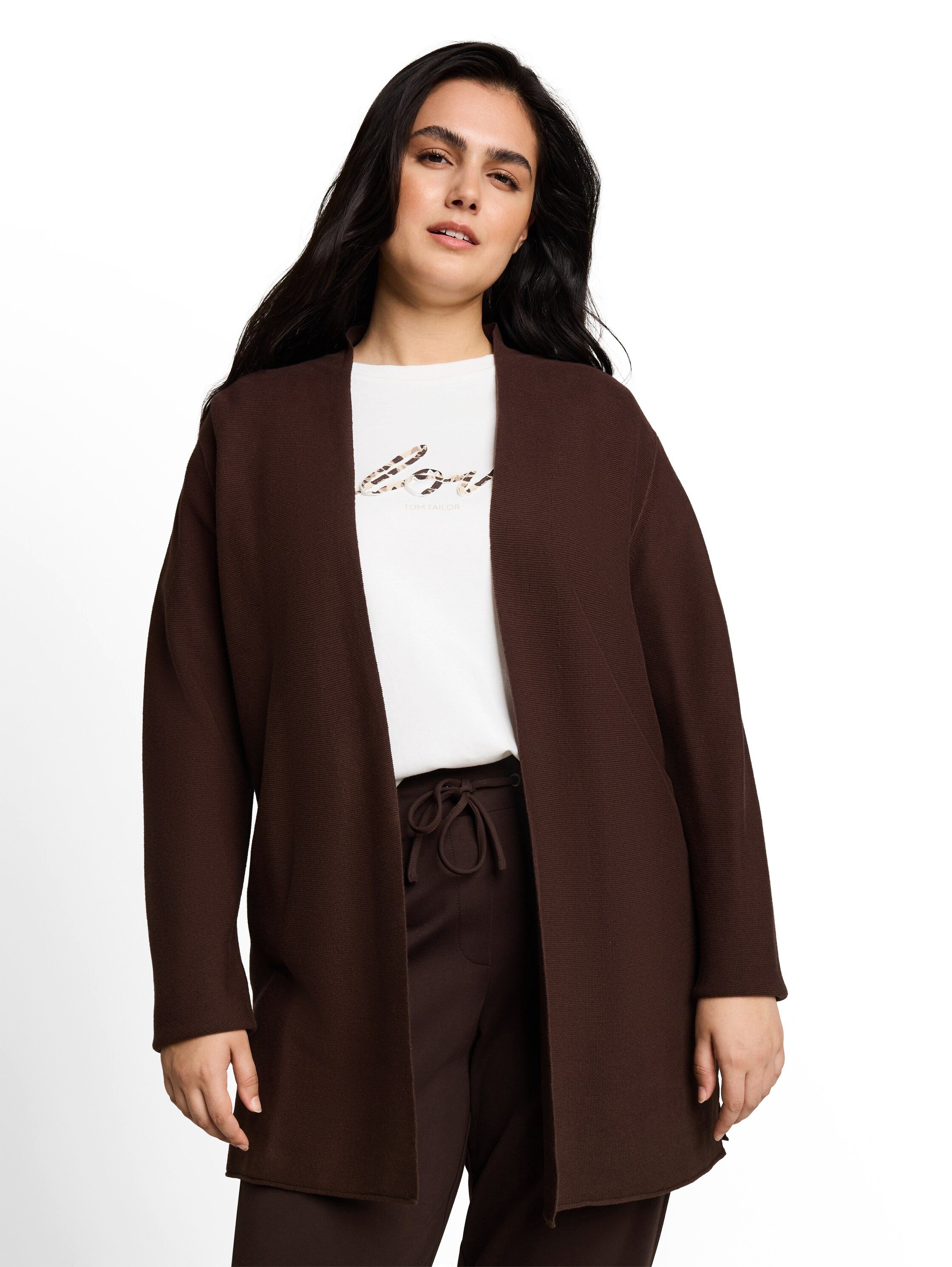 TOM TAILOR PLUS Strickjacke ohne Verschluss / Große Größen