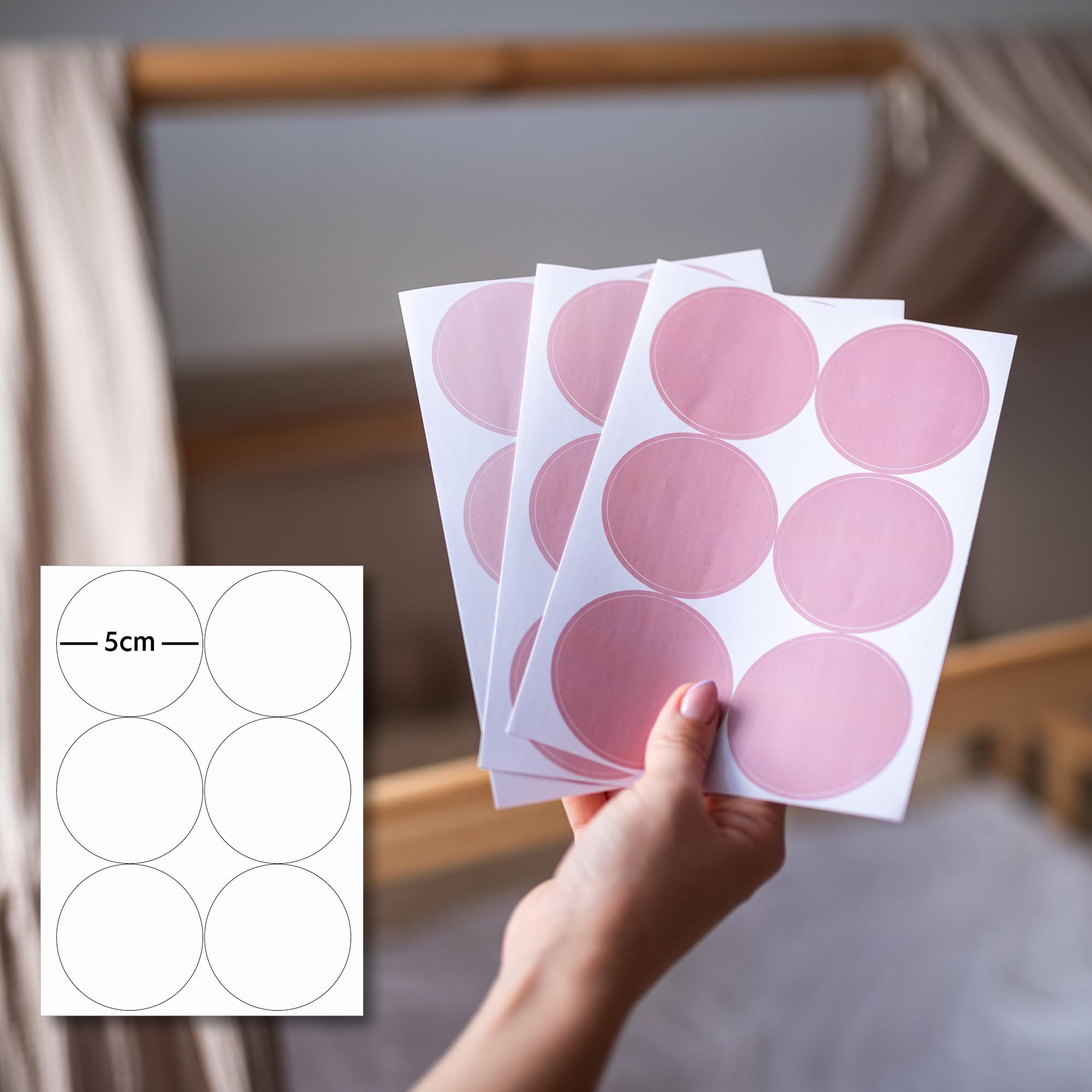 lilimaus Wandsticker Herzen, Sterne & Punkte selbstklebend - Deko fürs Kinderzimmer (36 St), Herzen, Sterne oder Punkte - 36er- & 132er-Set, ablösbar
