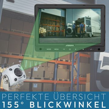 VSG24 7" Rückfahrsystem IP69K EXPERT 155° Blickwinkel & 1080P HD Monitor, 1x Rückfahrkamera (Robustes Schwerlast Set für Wohnmobile LKW Transporter Anhänger)