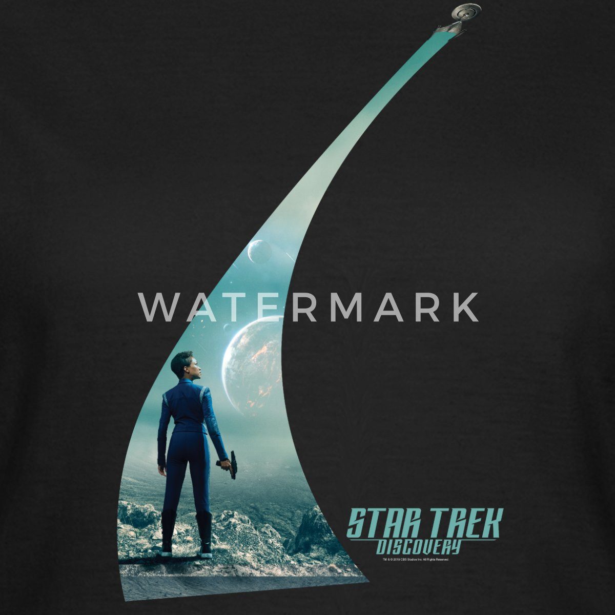 T-Shirt Star Trek Discovery Michael Burnham Phaser Frauen T-Shirt