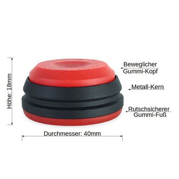 keepdrum SSA300RD Lautsprecherständer, (bis 10,00 Zoll, Boxen-Füße, Schwingungsdämpfer 4-Stück, in Rot)