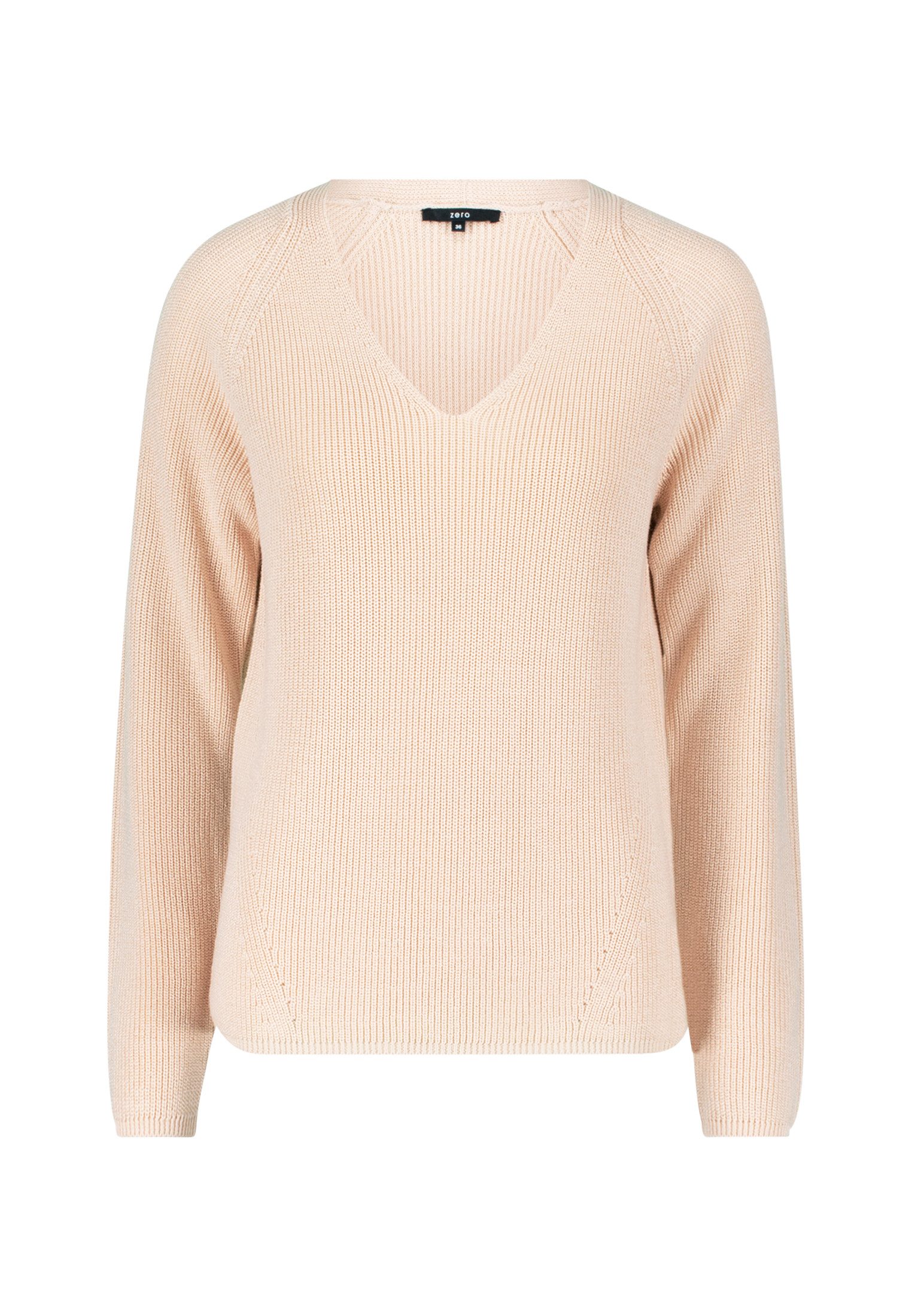 Zero Strickpullover Damen mit V-Ausschnitt (1-tlg) Plain/ohne Details günstig online kaufen