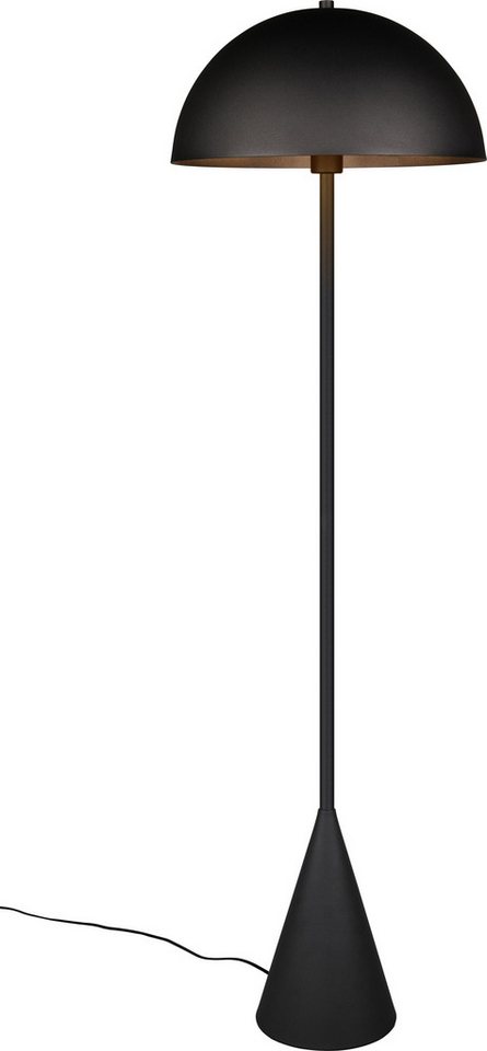 TRIO Leuchten Stehlampe ALFIE, Metall Stehlampe Höhe 130cm Ø 40cm exkl 1x E27 max 40W, Ein-/Ausschalter, Leuchtmittel wechselbar, warmweiß …