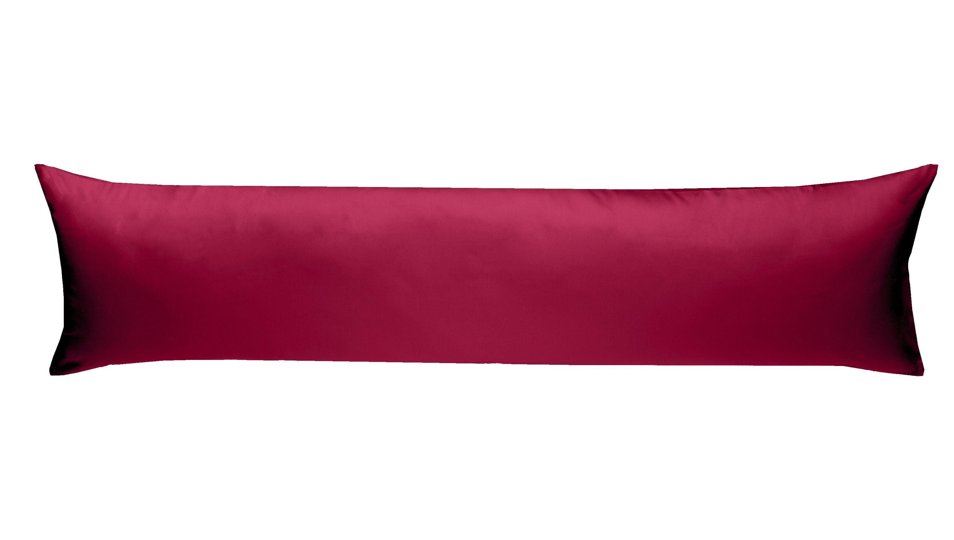 Seitenschläferkissenbezug Mako Satin Seitenschläferkissen Bezug 40x145 cm &  40x200 cm einfarbig, BETTWAESCHE-MIT-STIL (1 Stück)