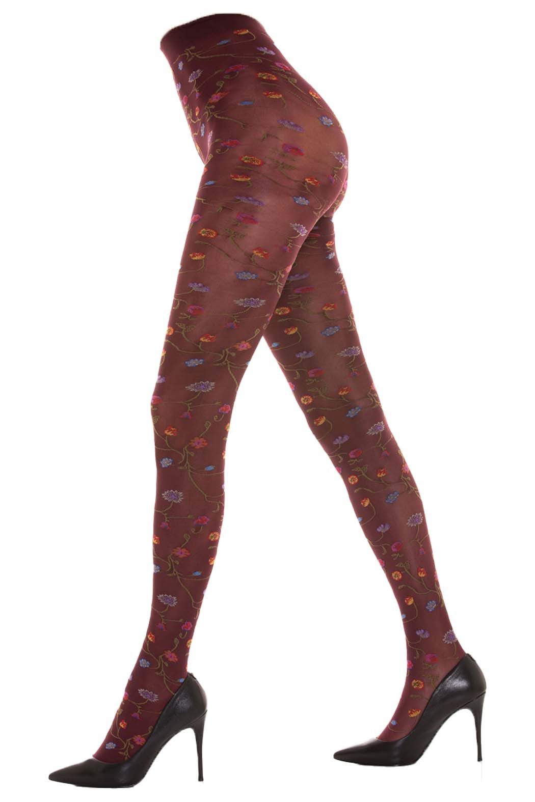 Sangiacomo Feinstrumpfhose mit Floralem Muster FLEURS 80 DEN (1 St. 1er-Pack) Blickdicht, matt