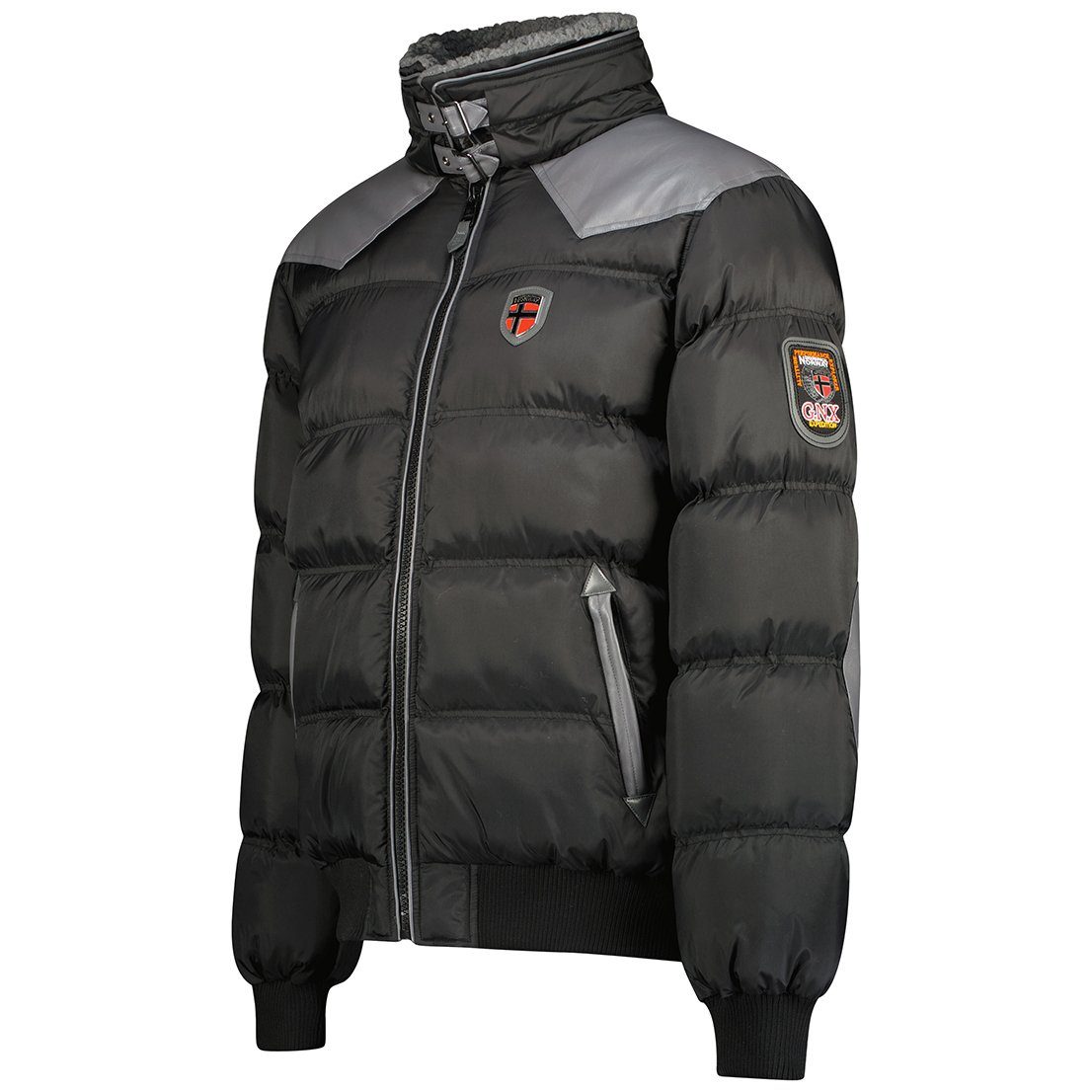 Geographical Norway Winterjacke Quilted Jacket Men Schwarz/dunkel Grau | Jacken