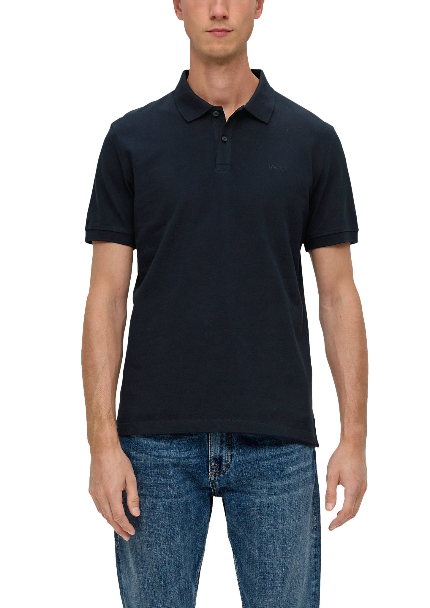 s.Oliver Poloshirt dezenter mit Logostickerei blue