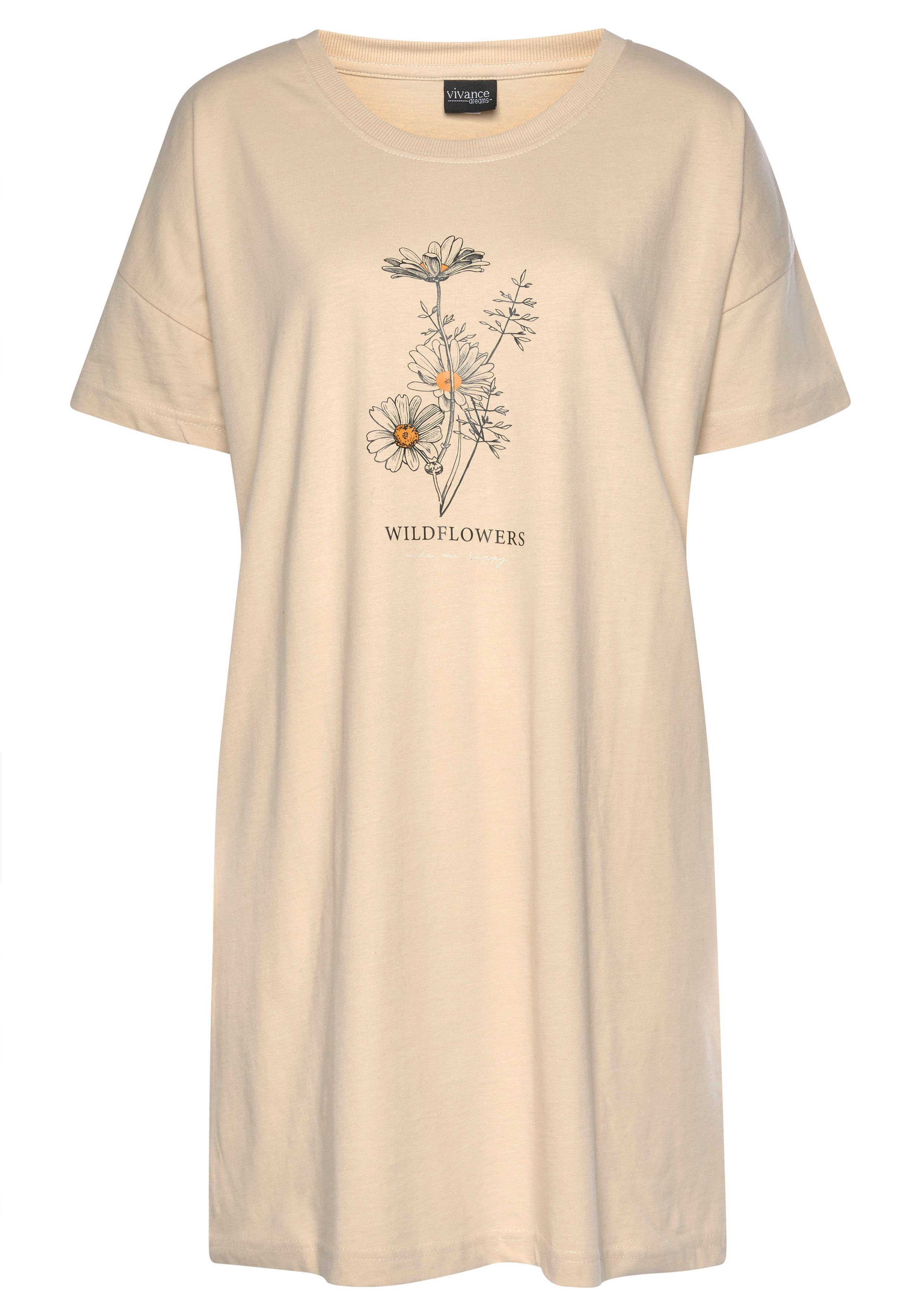 Vivance Dreams by Lascana Bigshirt (Packung, 2 Stück) mit Frontdruck – Bild 2 von 5