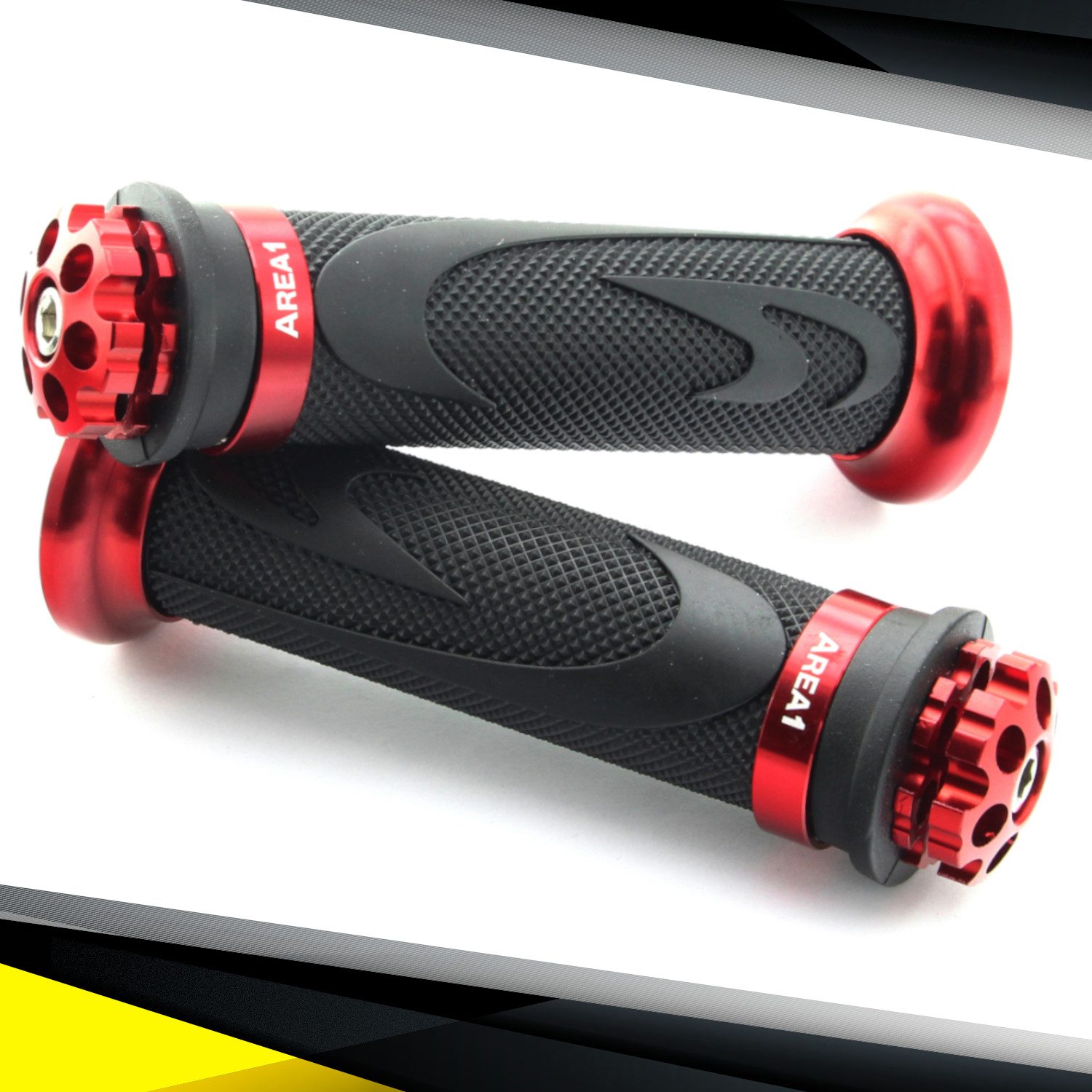 Area1 Griff Motorrad/ Motorroller Lenkergriffe 2 Stück 1x 22mm + 1x 24-25mm