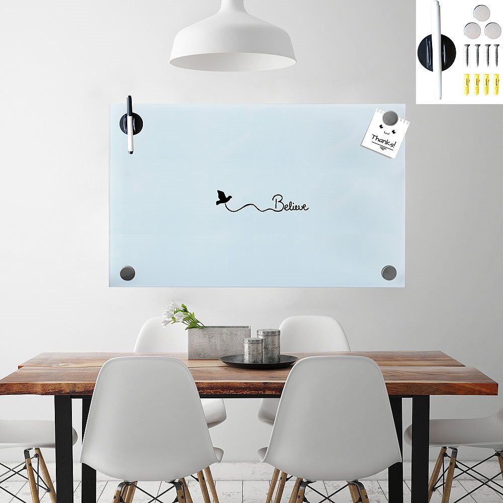 WELLGRO® Whiteboard 40x60 cm Magnettafel Schreibtafel Memoboard Wandtafel Tafel 