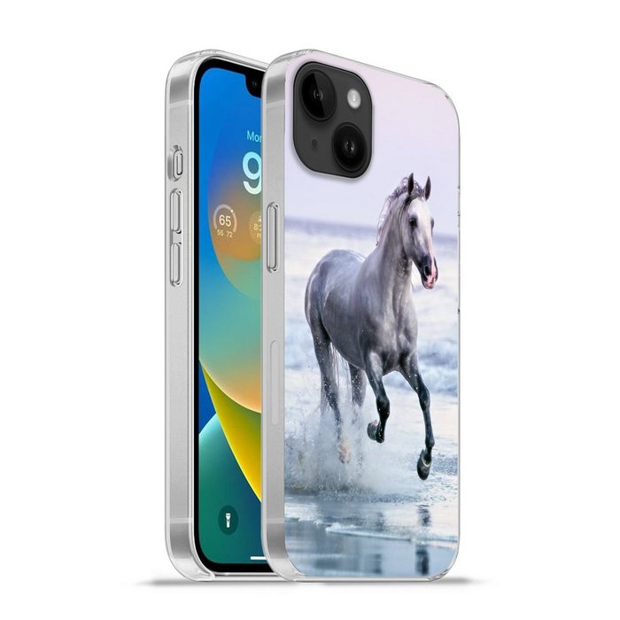 MuchoWow Handyhülle Pferd - Meer - Pastell Handyhülle Telefonhülle Apple iPhone 14 Plus