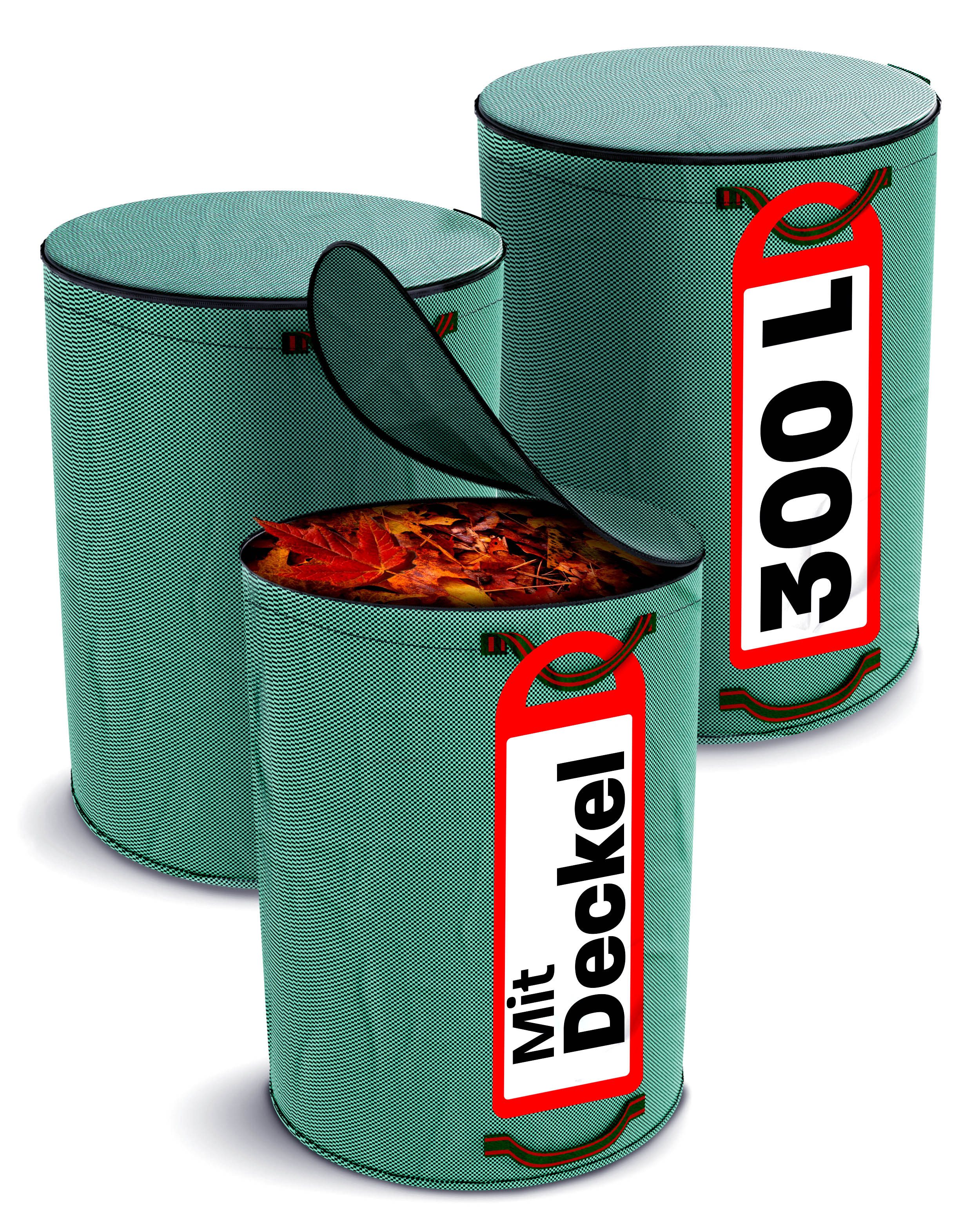 Praknu Gartenbox 3x Gartenabfallsack 300 Liter Mit Deckel - Laubsack Mit 4 günstig online kaufen