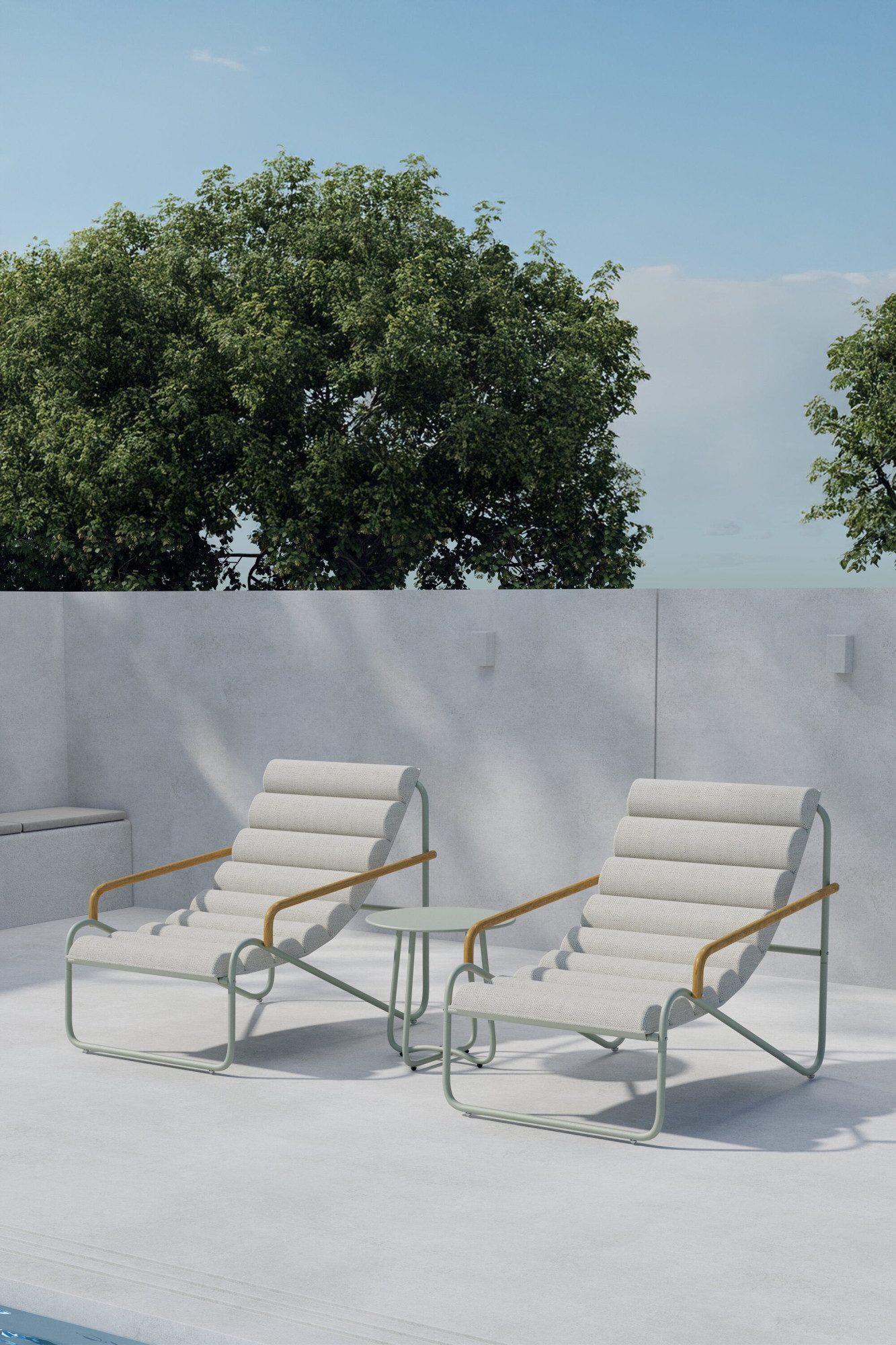 Venture Home Gartenlounge-Set Ithaka, großzügiges Outdoor-Set für hohen Sitzkomfort, (3-tlg), Loungemöbel mit Stoffbezug, angenehm, weich