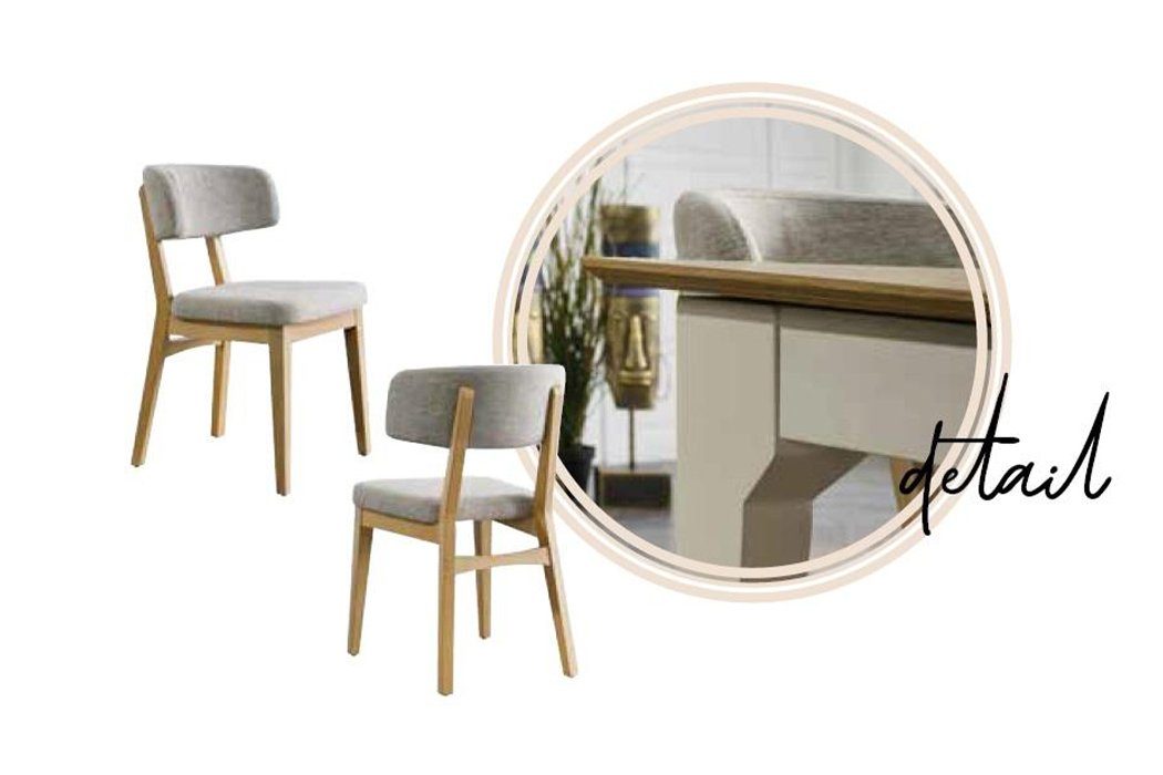JVmoebel Stuhl, Stuhl Esszimmer Sessel Stühle Holz Beige Einsitzer Modern Lehnstuhl