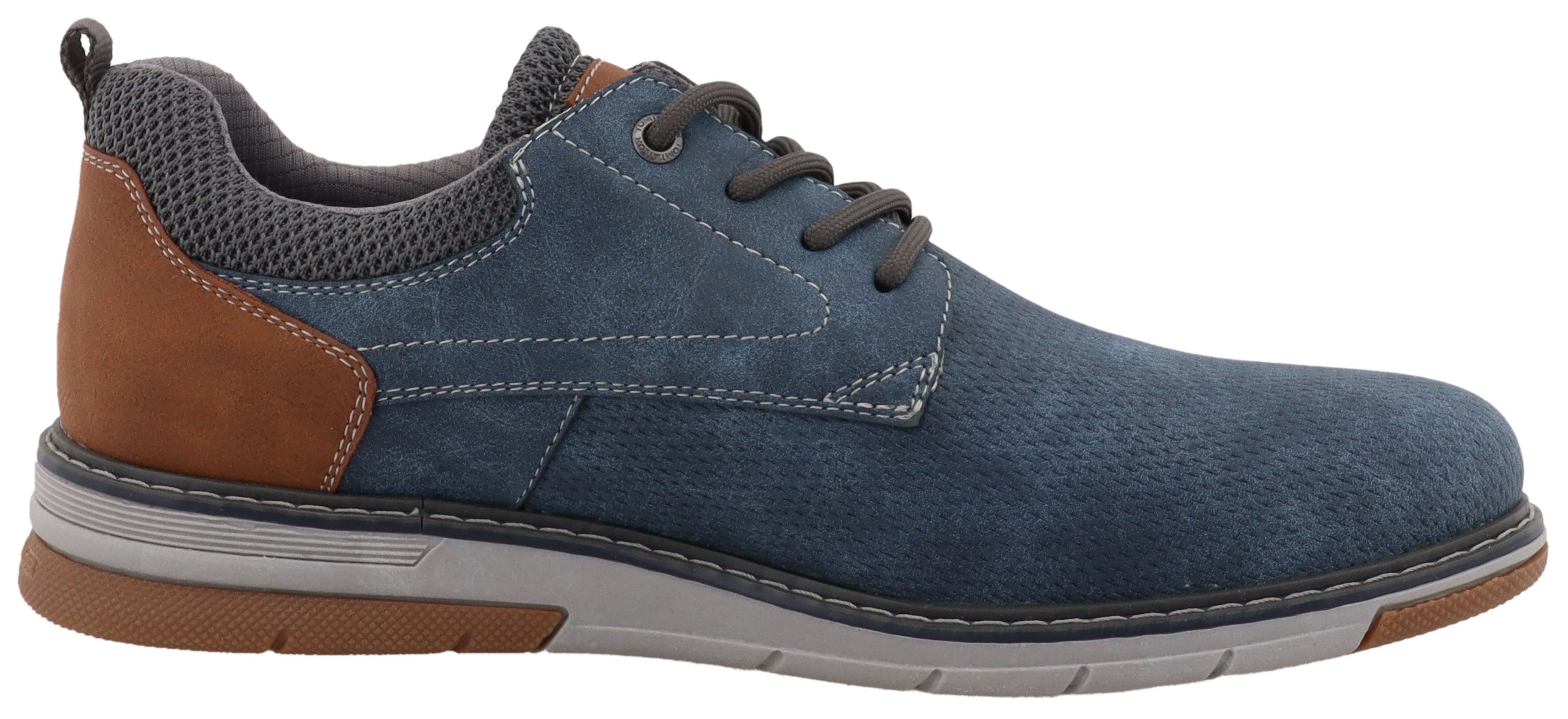 TOM TAILOR Dylan Sneaker Freizeitschuh, Halbschuh, Schnürschuh mit Kontrastbesatz an der Ferse