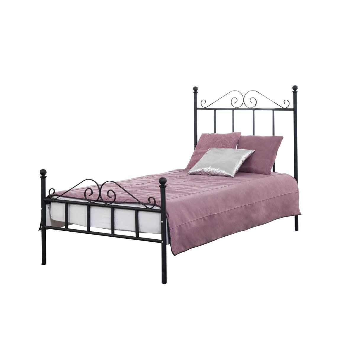 Xlmoebel Einzelbett Modernes Kinderbett in Schwarz mit zeitlosem Design und Komfort (Einzelbett, 1-tlg., Bett), Hergestellt in Europa